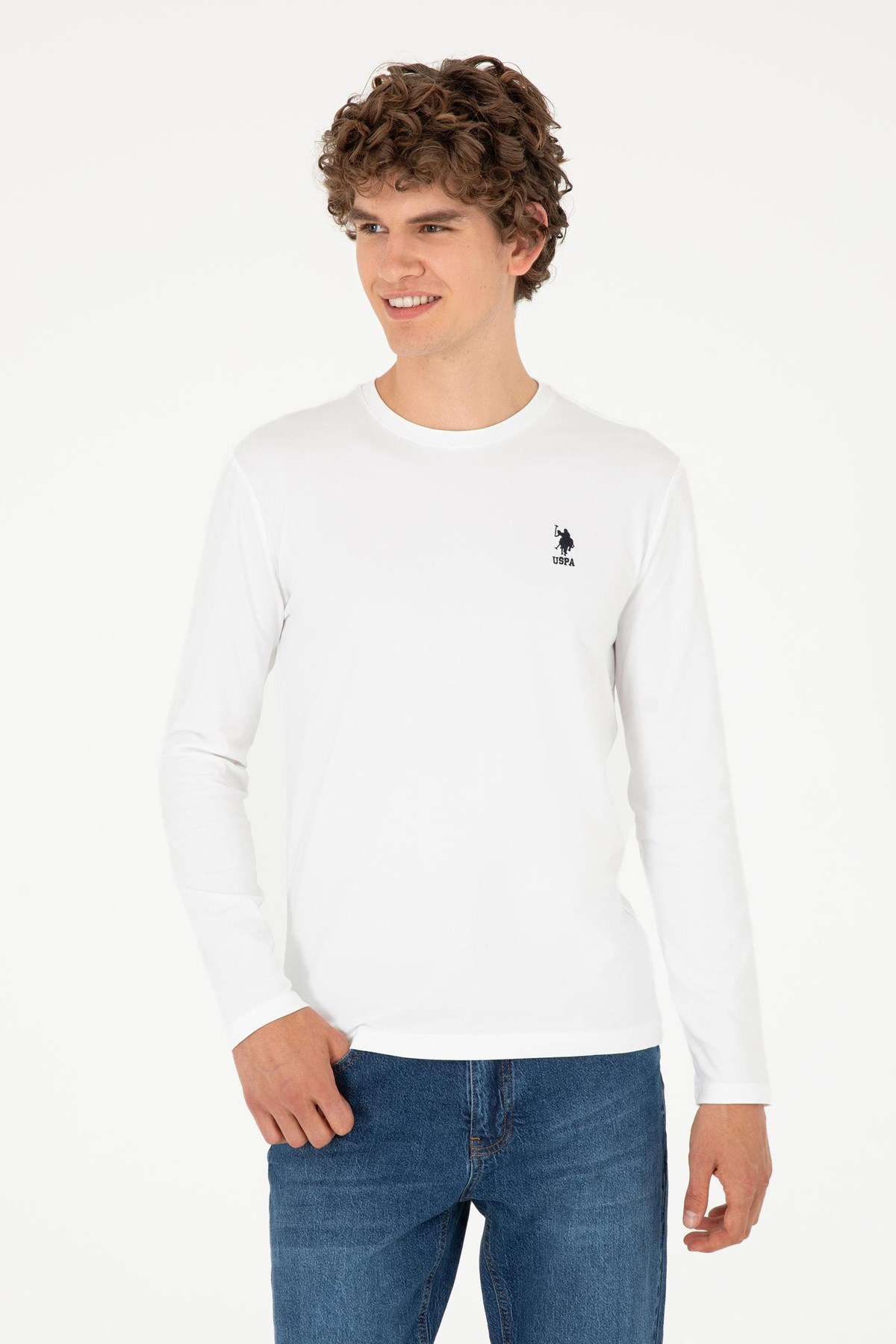 U.S. Polo Assn. Erkek Sweat 50289027-VR013 Beyaz