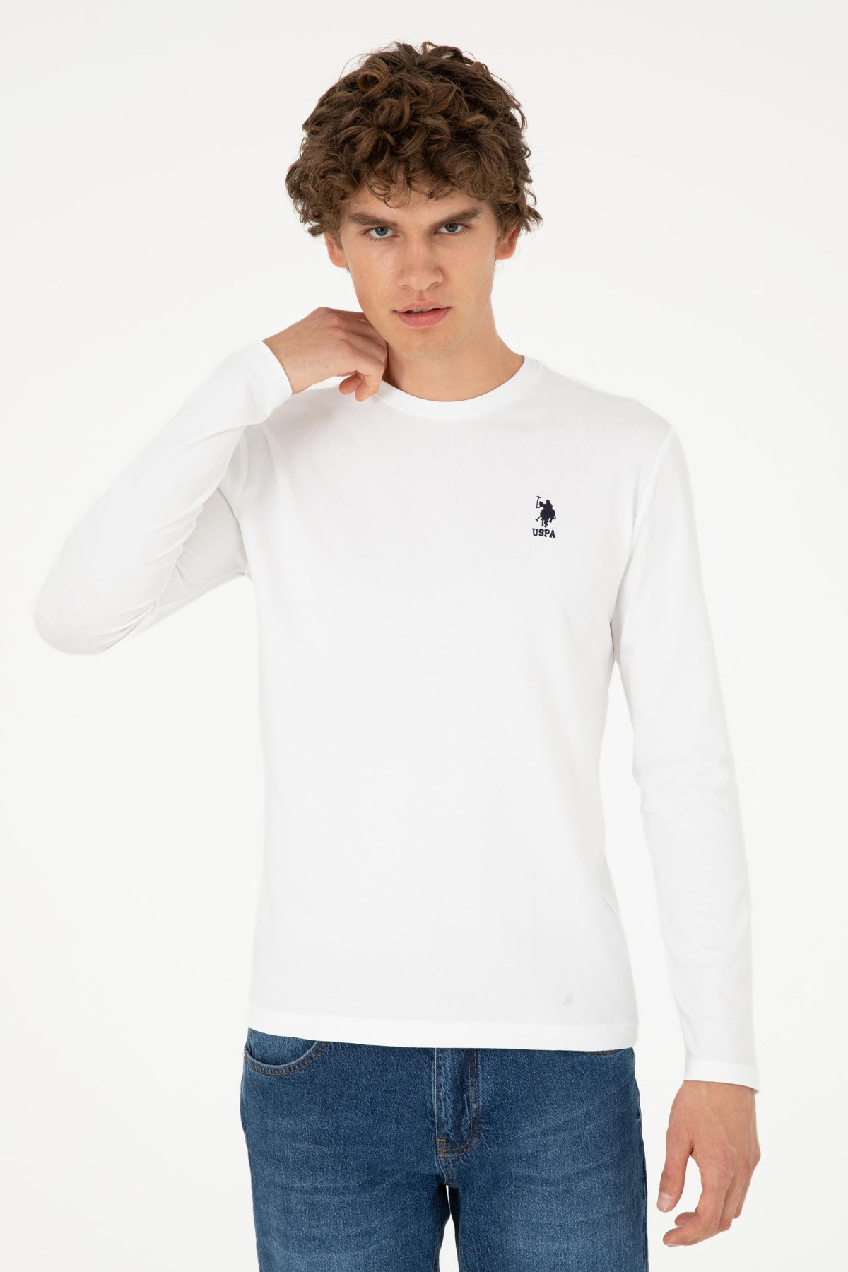 U.S. Polo Assn. Erkek Sweat 50289027-VR013 Beyaz