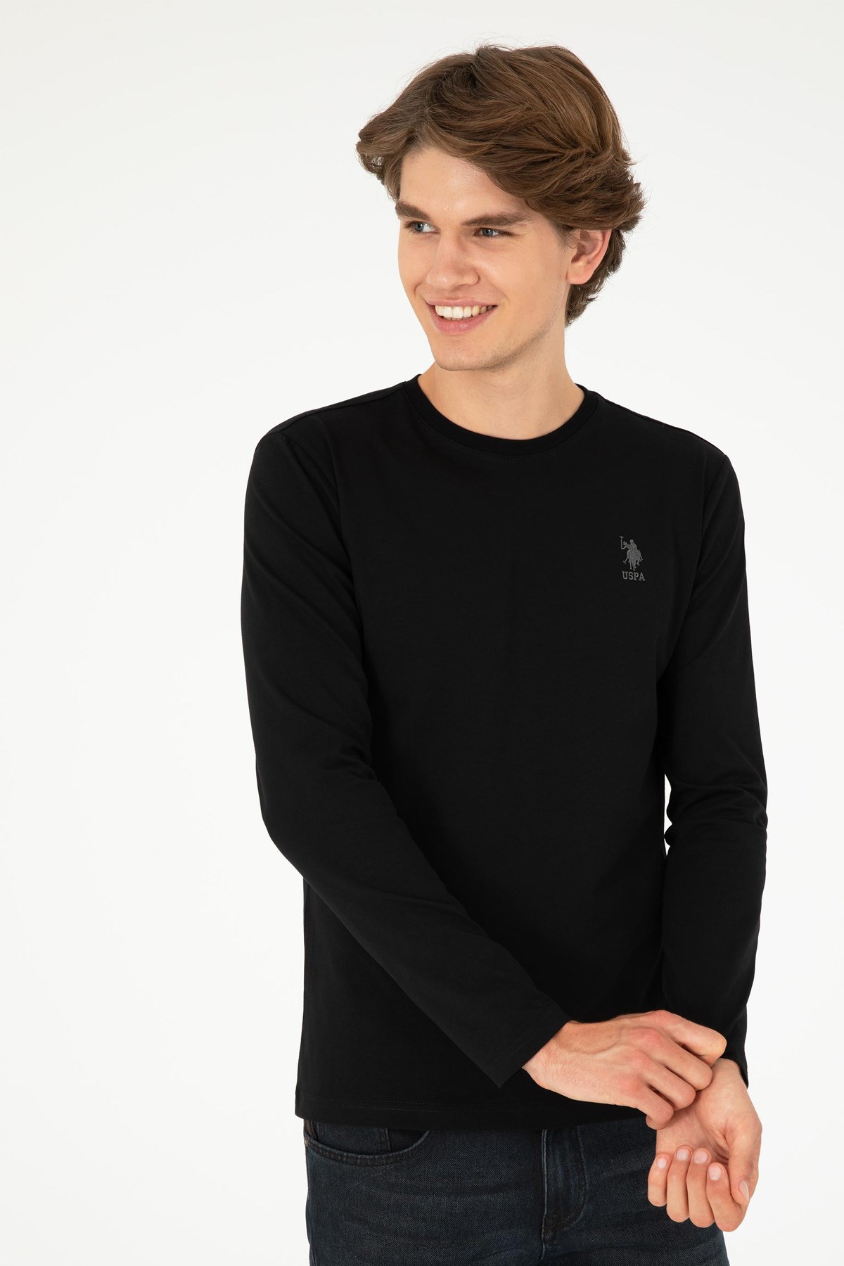 U.S. Polo Assn. Erkek Sweat 50289027-VR046 Siyah