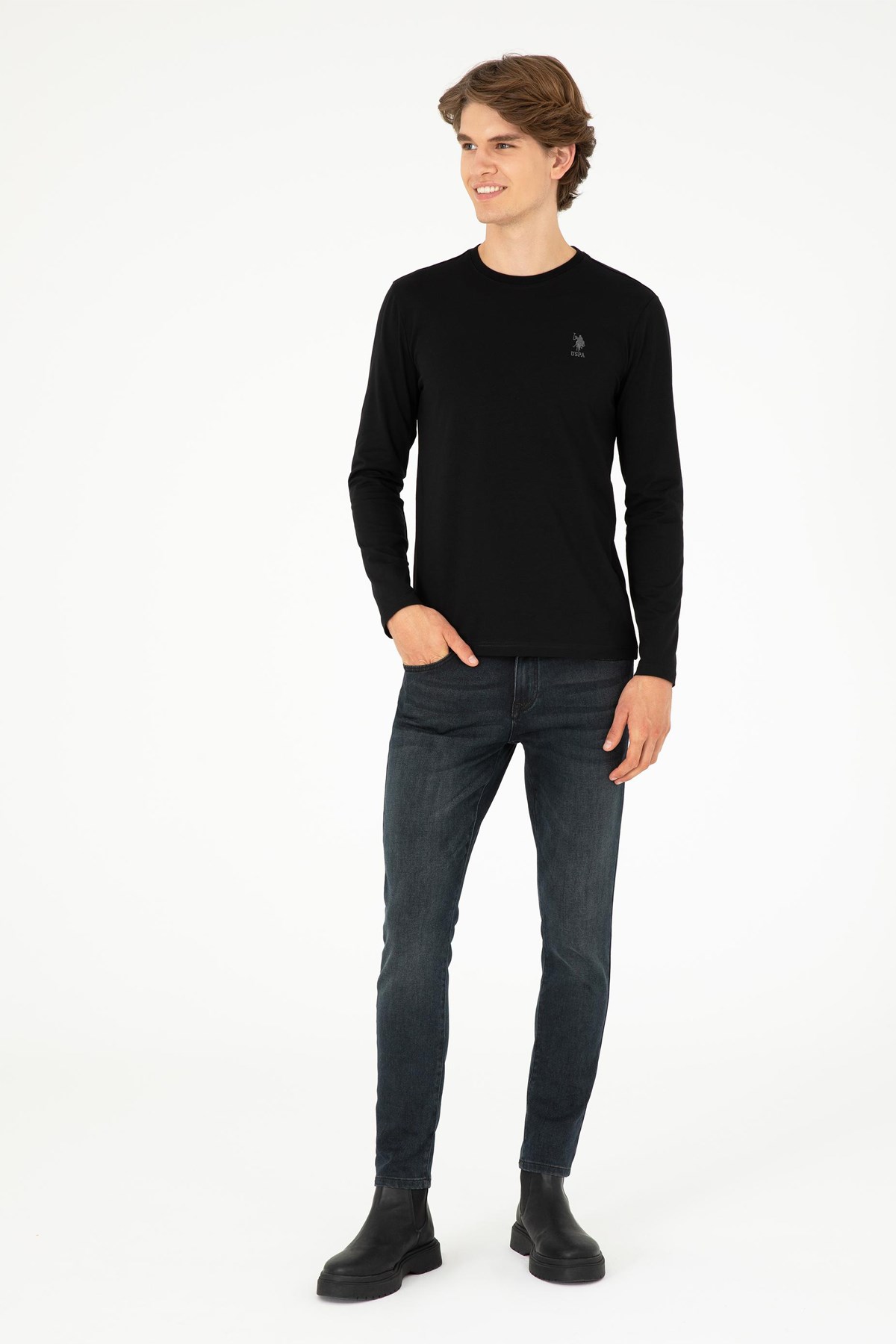 U.S. Polo Assn. Erkek Sweat 50289027-VR046 Siyah