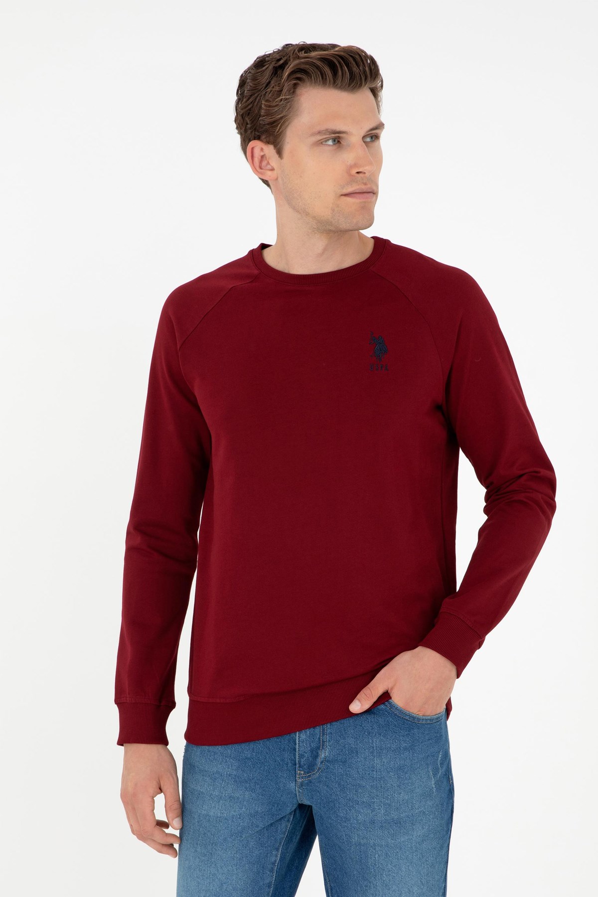 U.S. Polo Assn. Erkek Sweat 50289030-VR014 Bordo