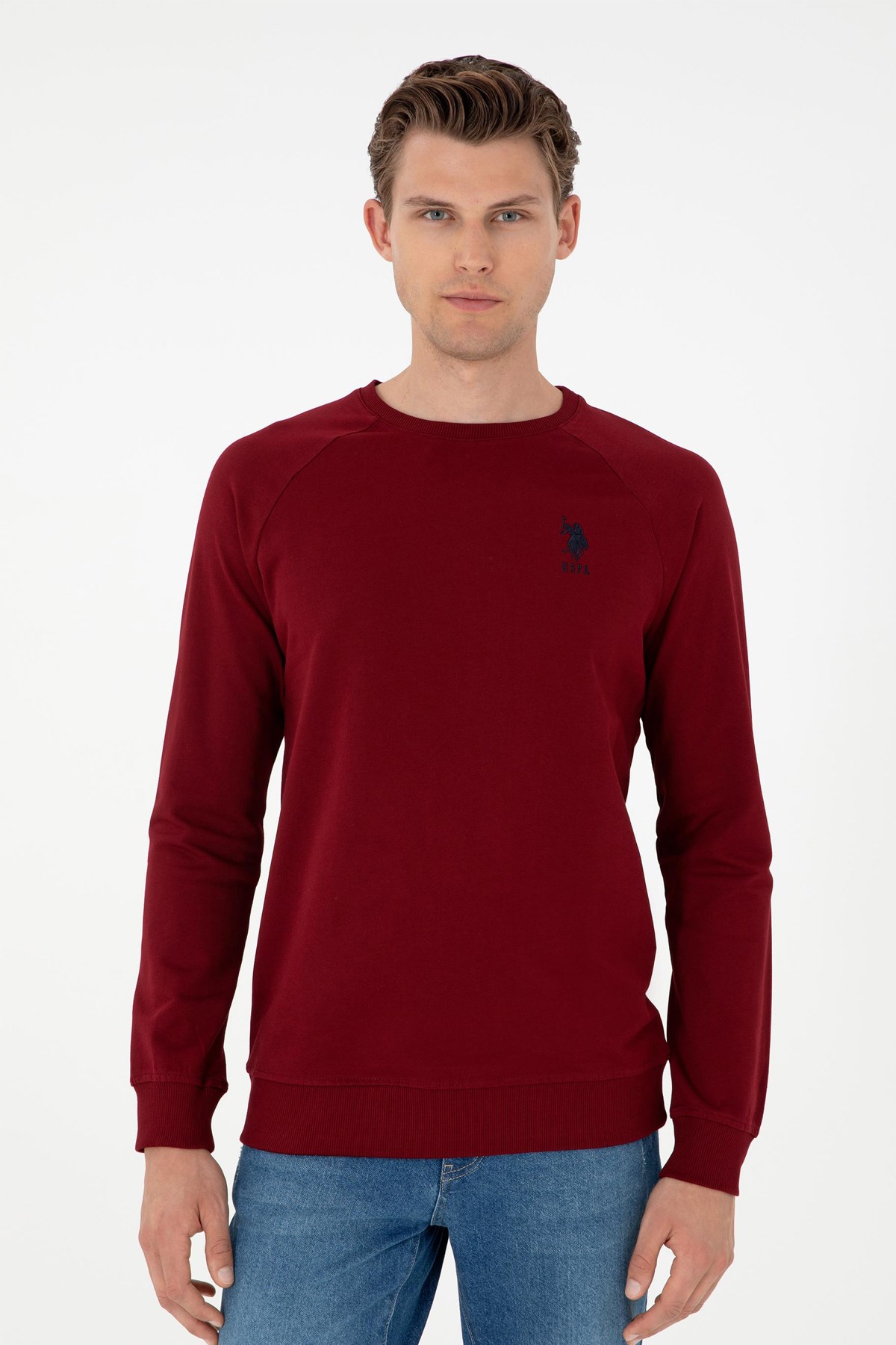 U.S. Polo Assn. Erkek Sweat 50289030-VR014 Bordo