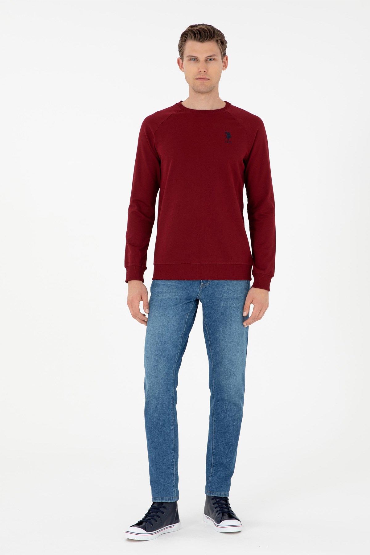 U.S. Polo Assn. Erkek Sweat 50289030-VR014 Bordo