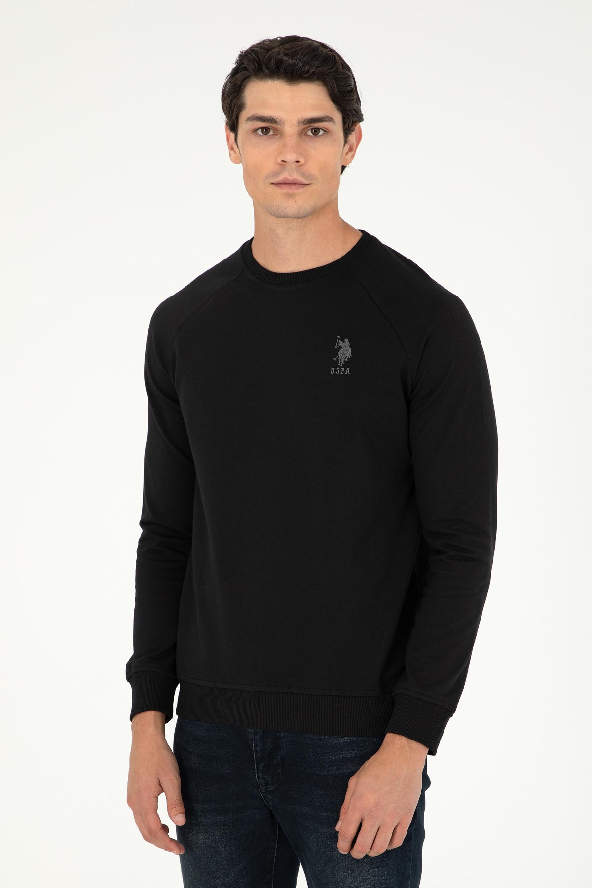 U.S. Polo Assn. Erkek Sweat 50289030-VR046 Siyah