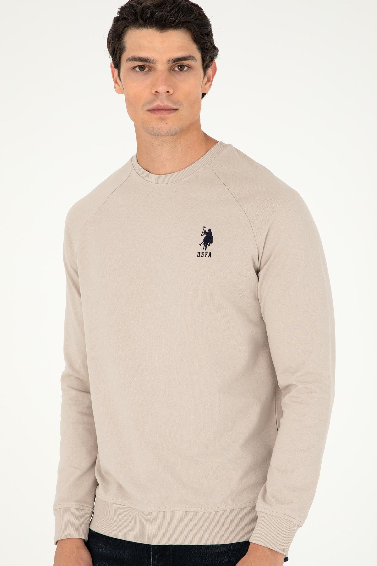 U.S. Polo Assn. Erkek Sweat 50289030-VR049 Bej