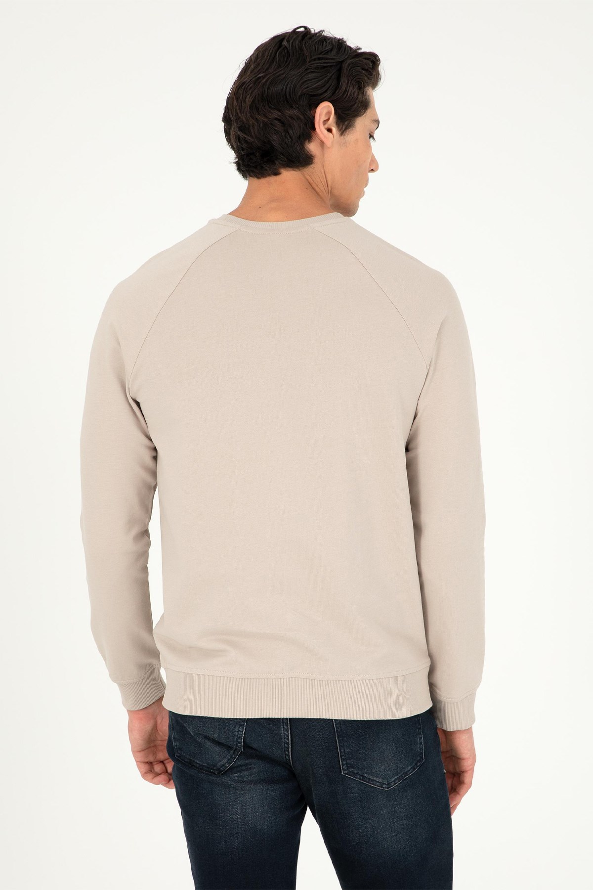 U.S. Polo Assn. Erkek Sweat 50289030-VR049 Bej