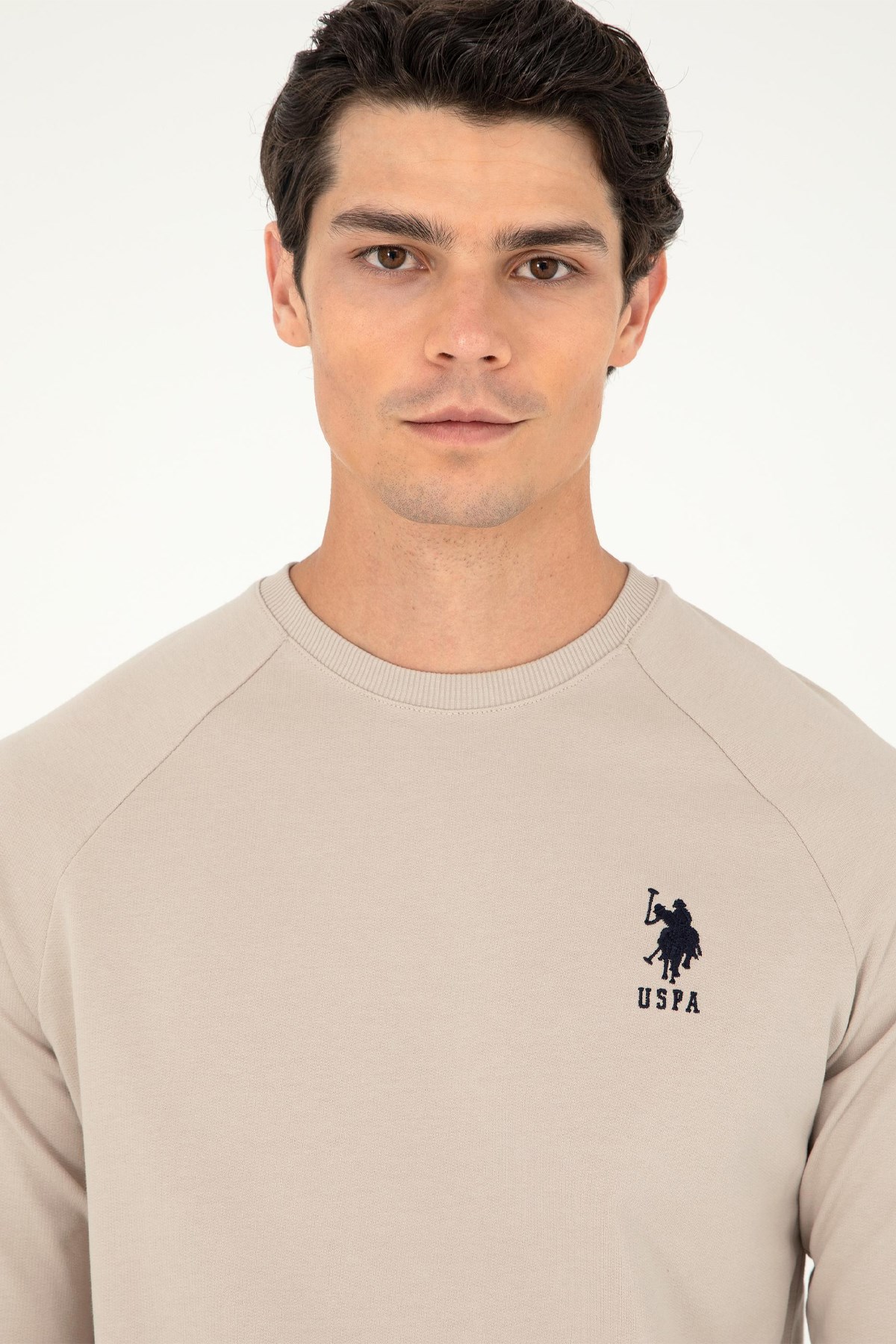 U.S. Polo Assn. Erkek Sweat 50289030-VR049 Bej