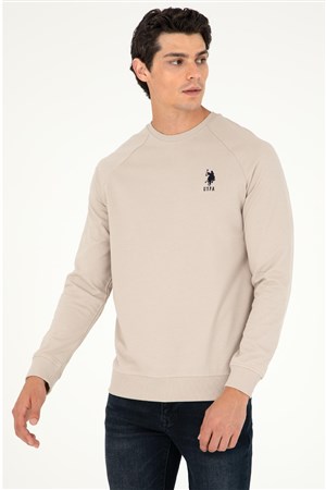 U.S. Polo Assn. Erkek Sweat 50289030-VR049 Bej