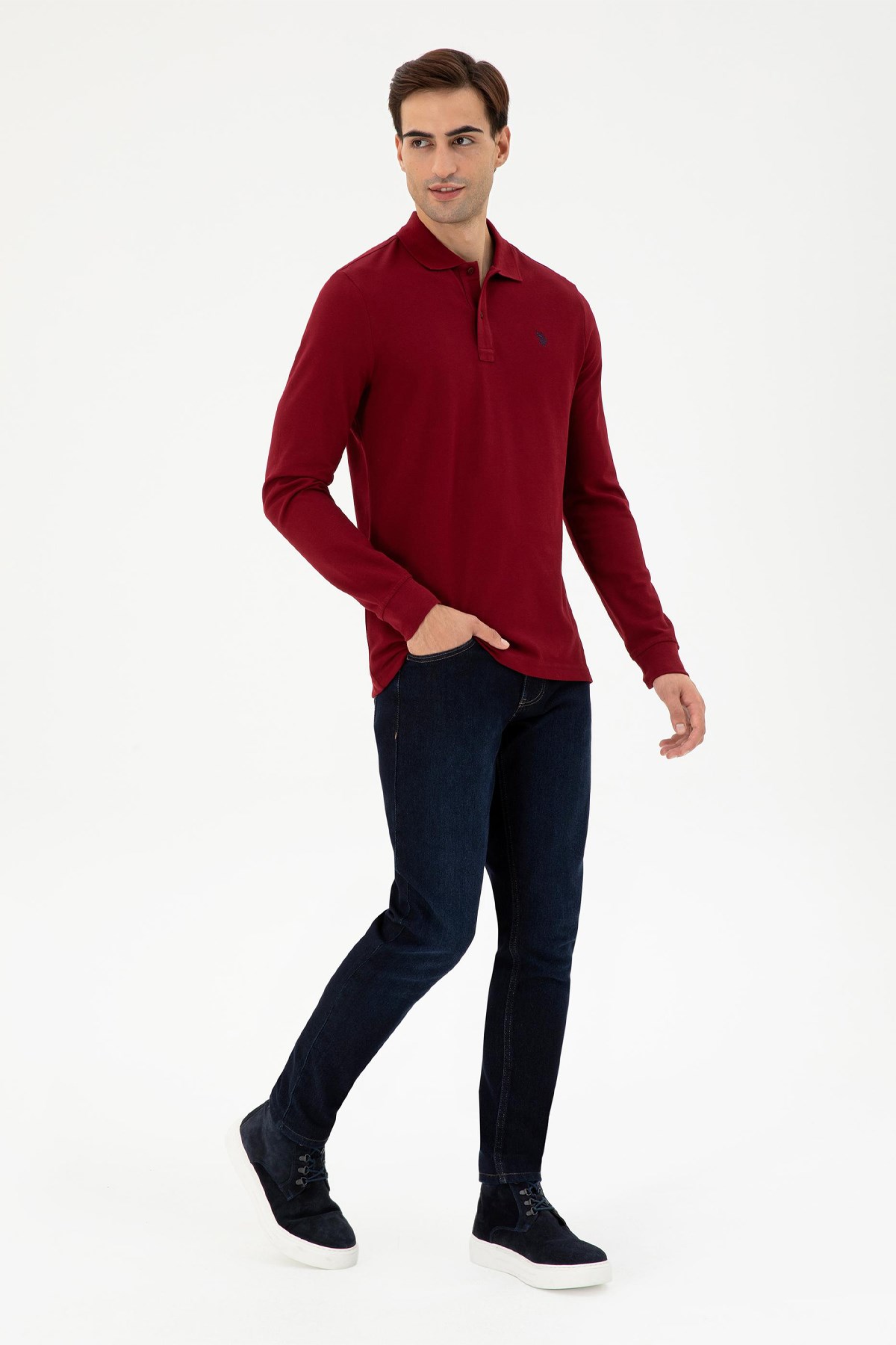 U.S. Polo Assn. Erkek Sweat 50289051-VR014 Bordo