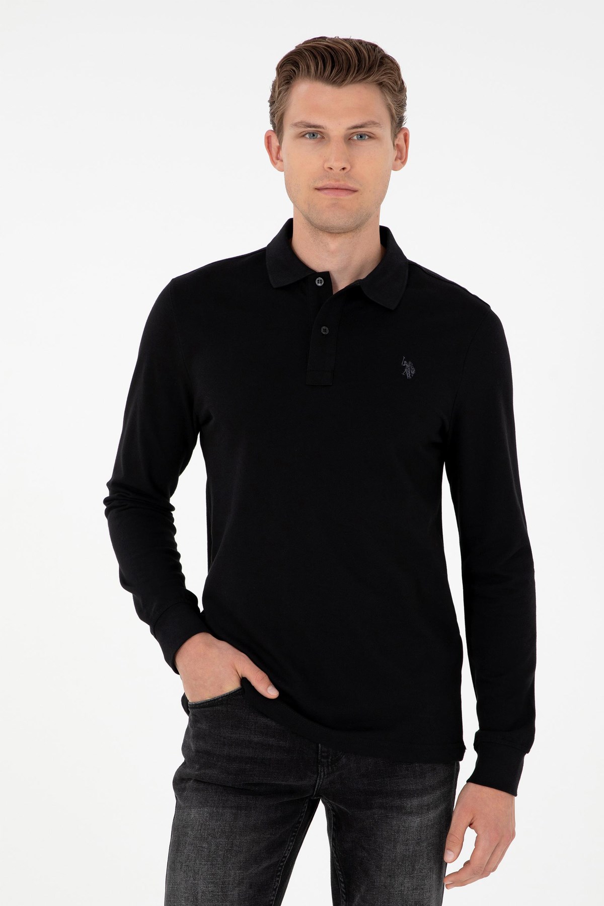 U.S. Polo Assn. Erkek Sweat 50289051-VR046 Siyah