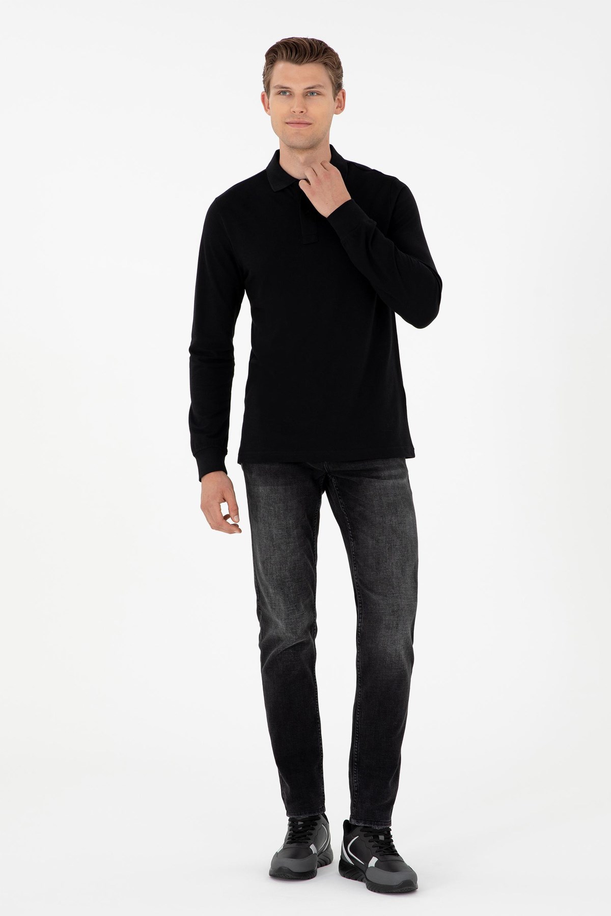 U.S. Polo Assn. Erkek Sweat 50289051-VR046 Siyah
