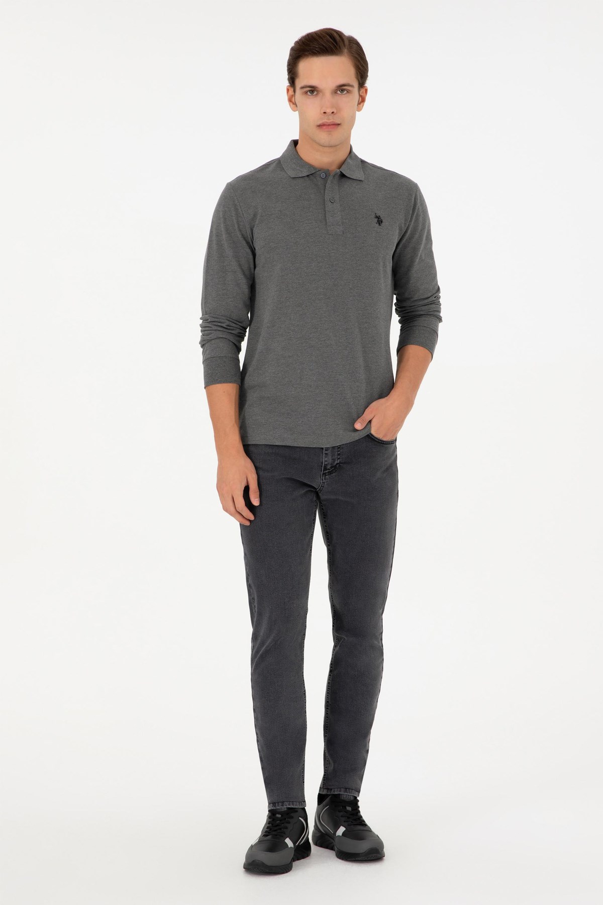U.S. Polo Assn. Erkek Sweat 50289051-VR081 Antrasit