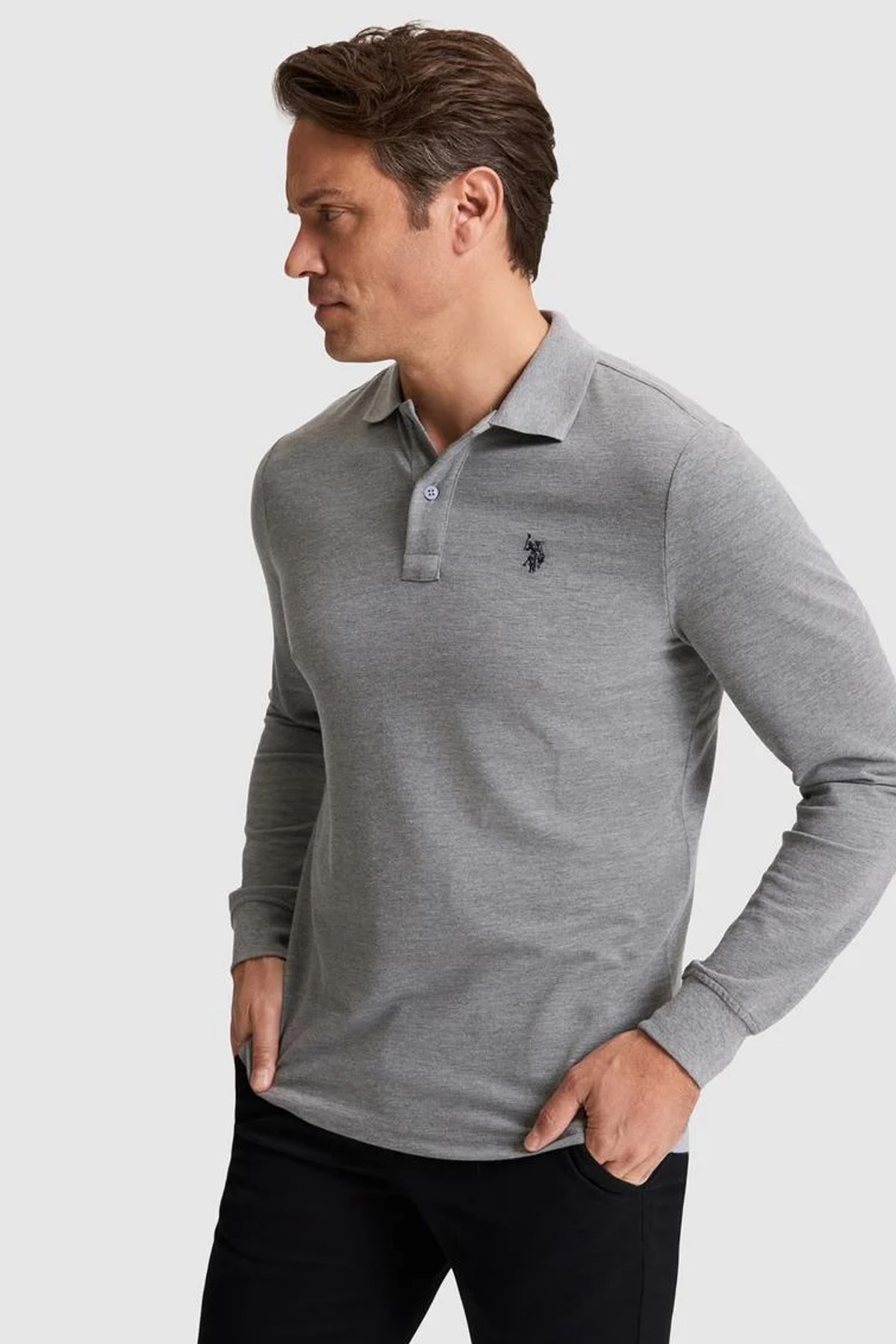 U.S. Polo Assn. Erkek Sweat 50289051-VR086 Gri