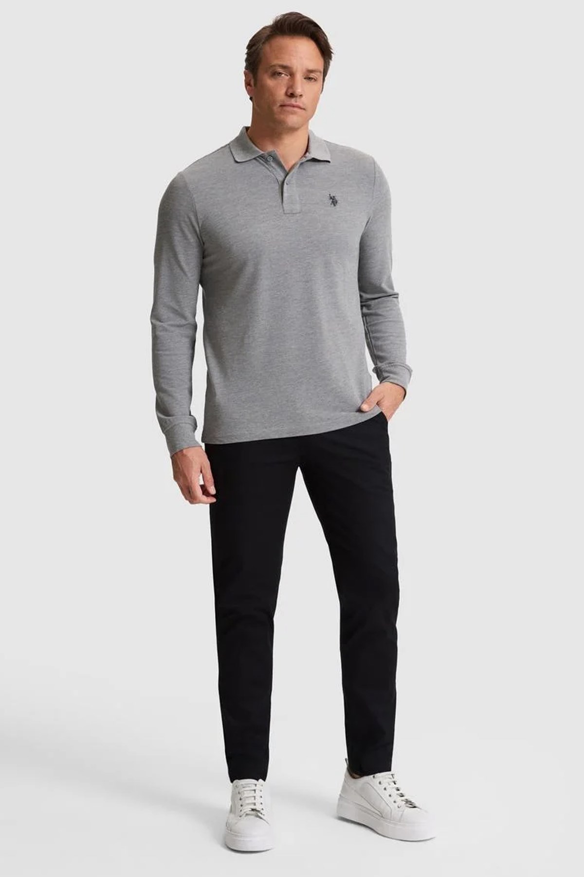 U.S. Polo Assn. Erkek Sweat 50289051-VR086 Gri