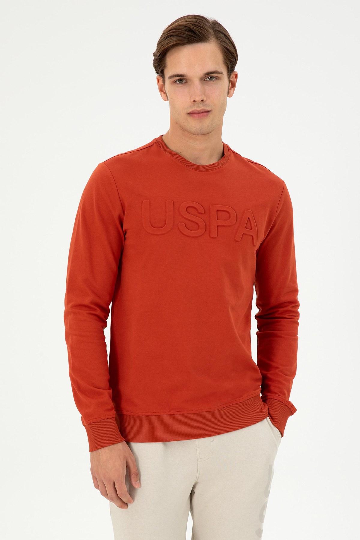 U.S. Polo Assn. Erkek Sweat 50289058-VR031 Turuncu