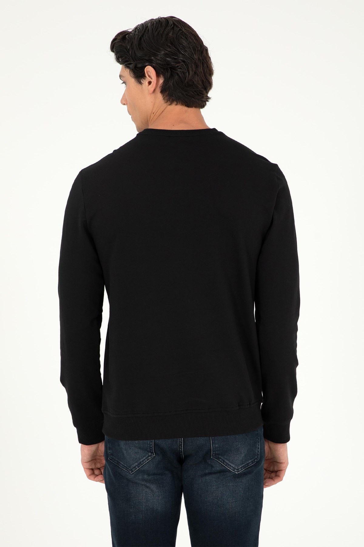 U.S. Polo Assn. Erkek Sweat 50289058-VR046 Siyah