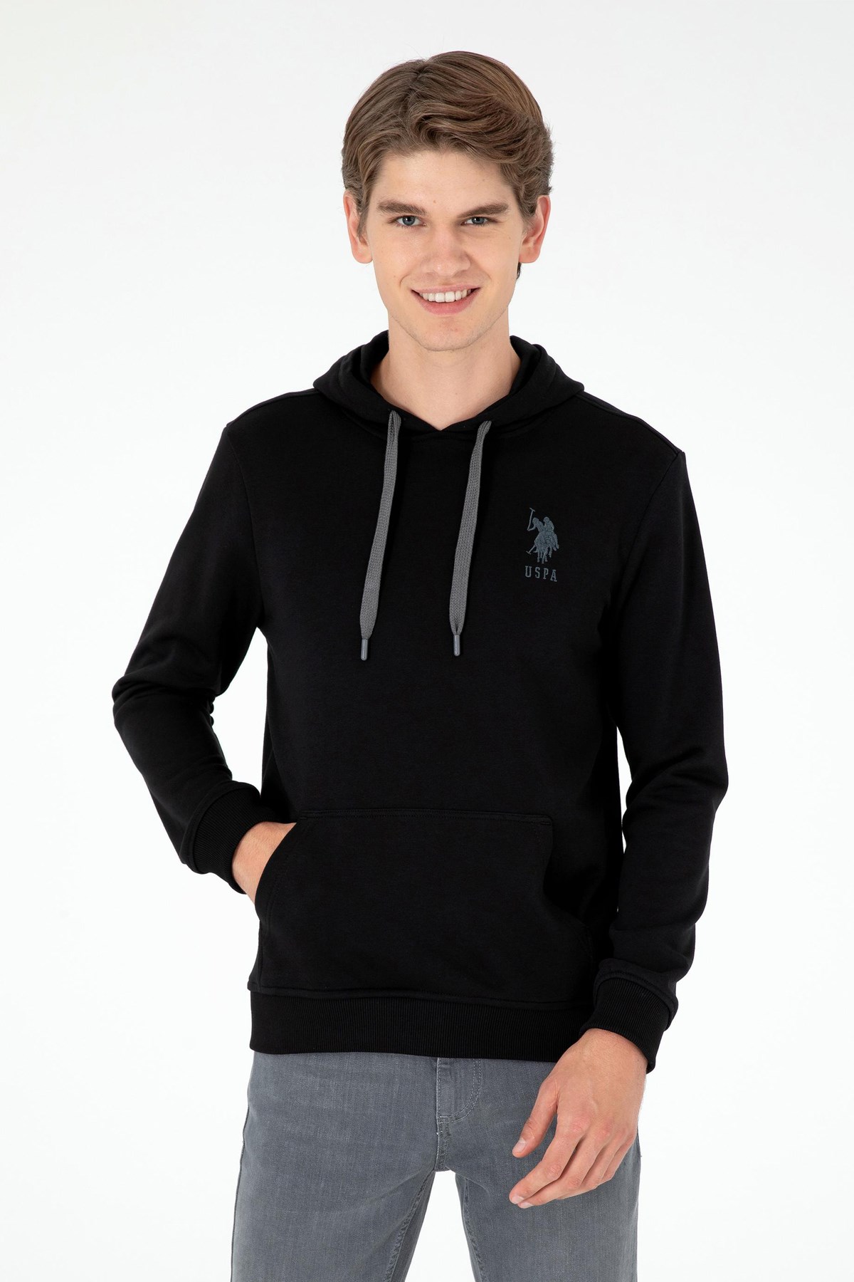 U.S. Polo Assn. Erkek Sweat 50289059-VR046 Siyah