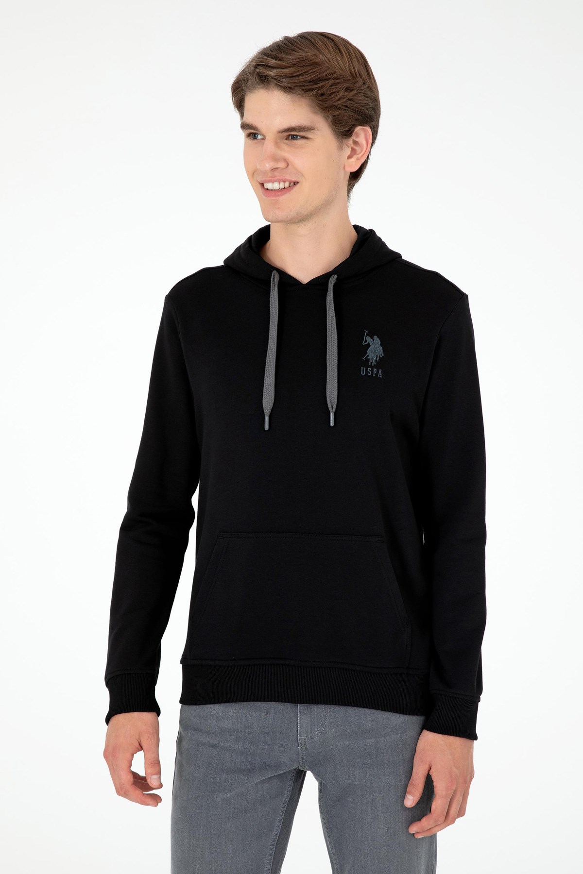 U.S. Polo Assn. Erkek Sweat 50289059-VR046 Siyah