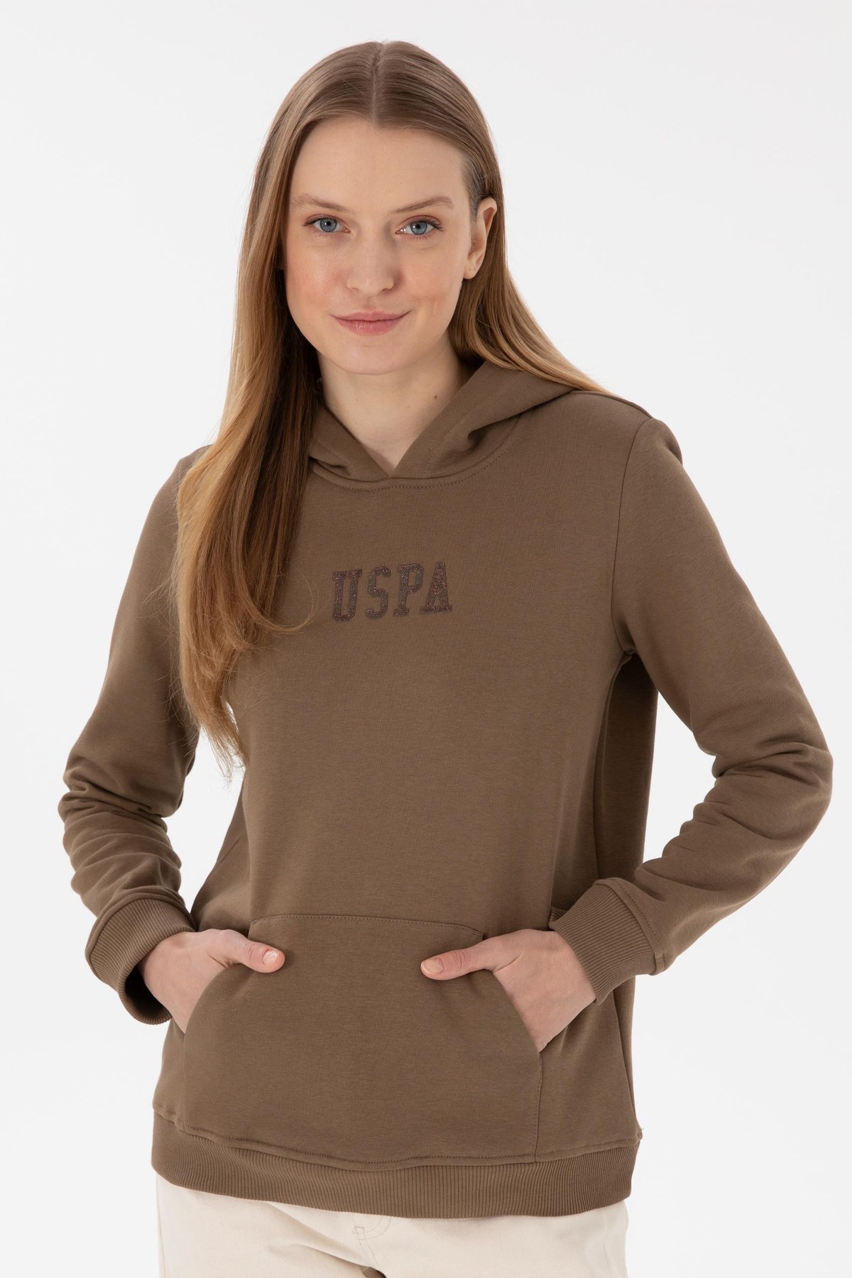 U.S. Polo Assn. Kadın Sweat 50289536-VR027 Haki