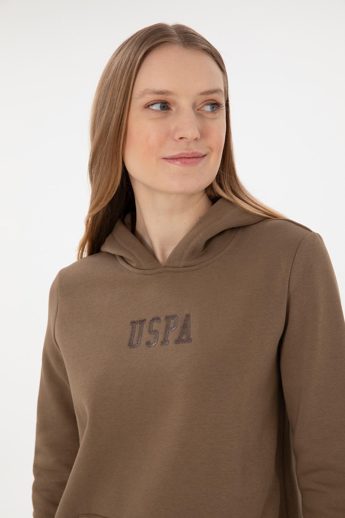 U.S. Polo Assn. Kadın Sweat 50289536-VR027 Haki