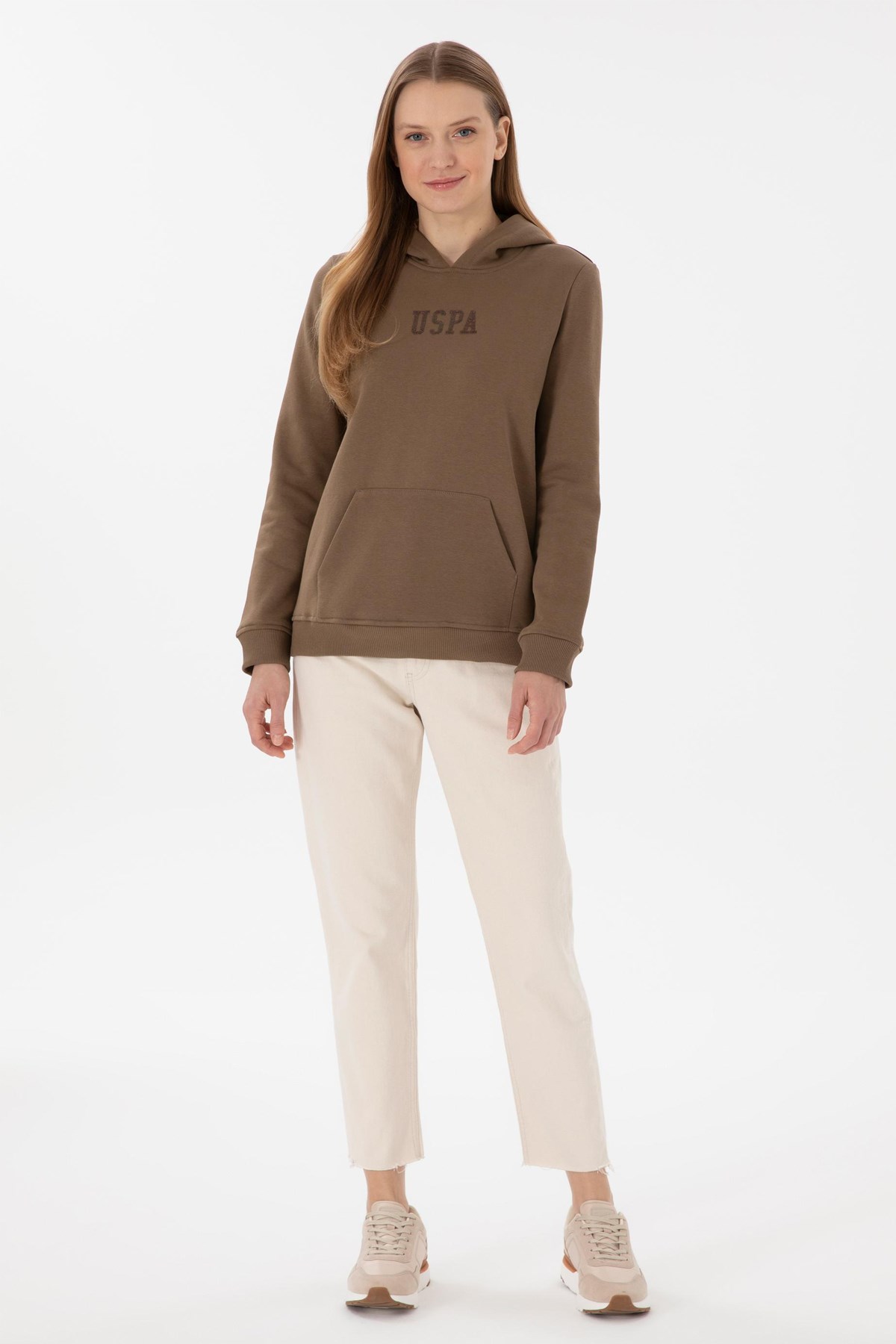 U.S. Polo Assn. Kadın Sweat 50289536-VR027 Haki