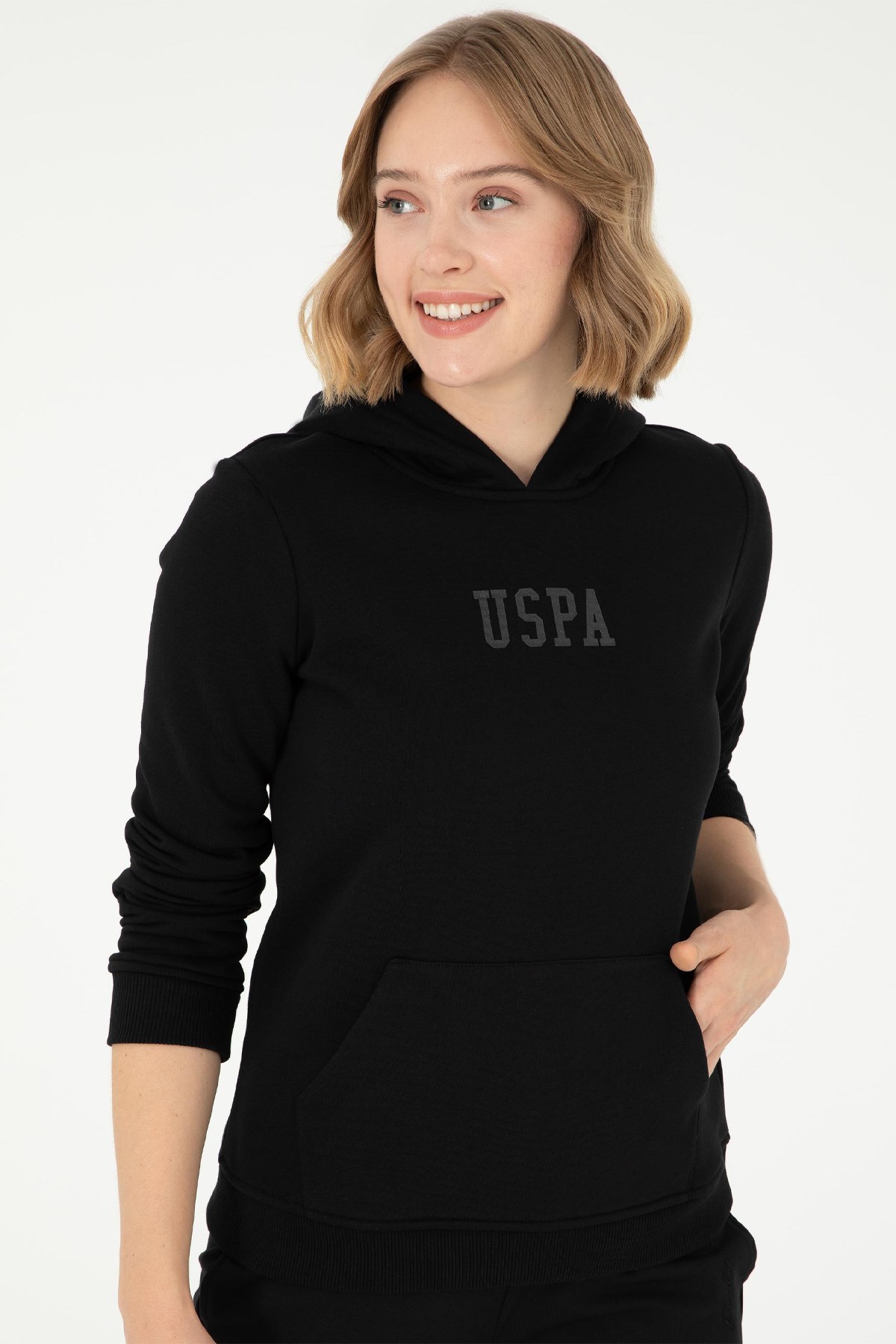 U.S. Polo Assn. Kadın Sweat 50289536-VR046 Siyah