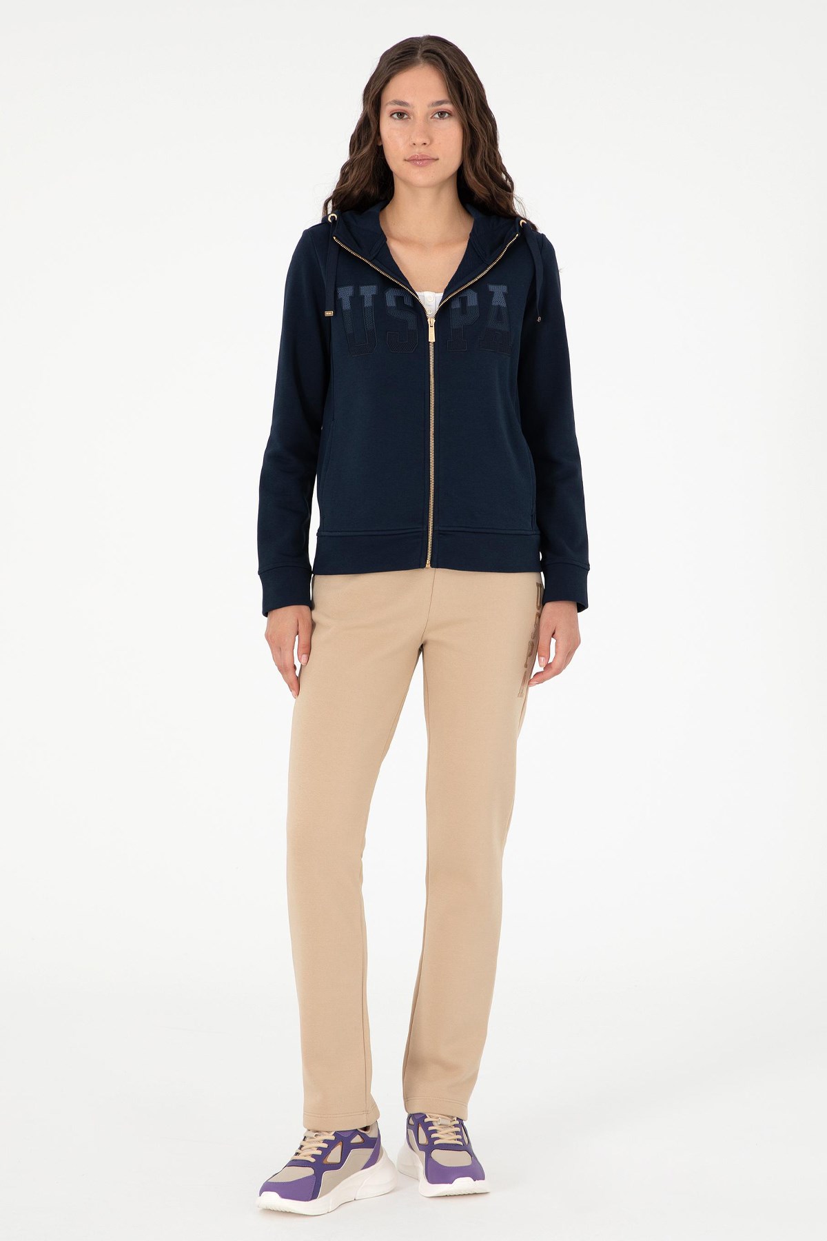 U.S. Polo Assn. Kadın Eşofman Alt 50289538-VR049 Bej