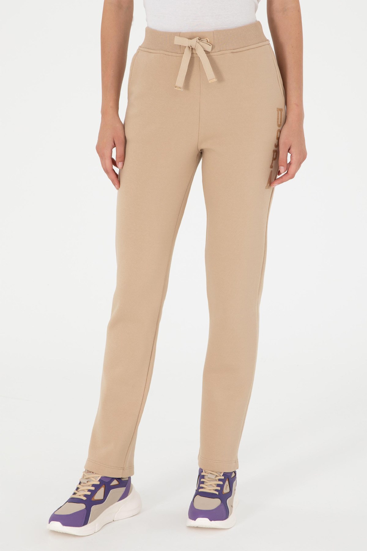 U.S. Polo Assn. Kadın Eşofman Alt 50289538-VR049 Bej