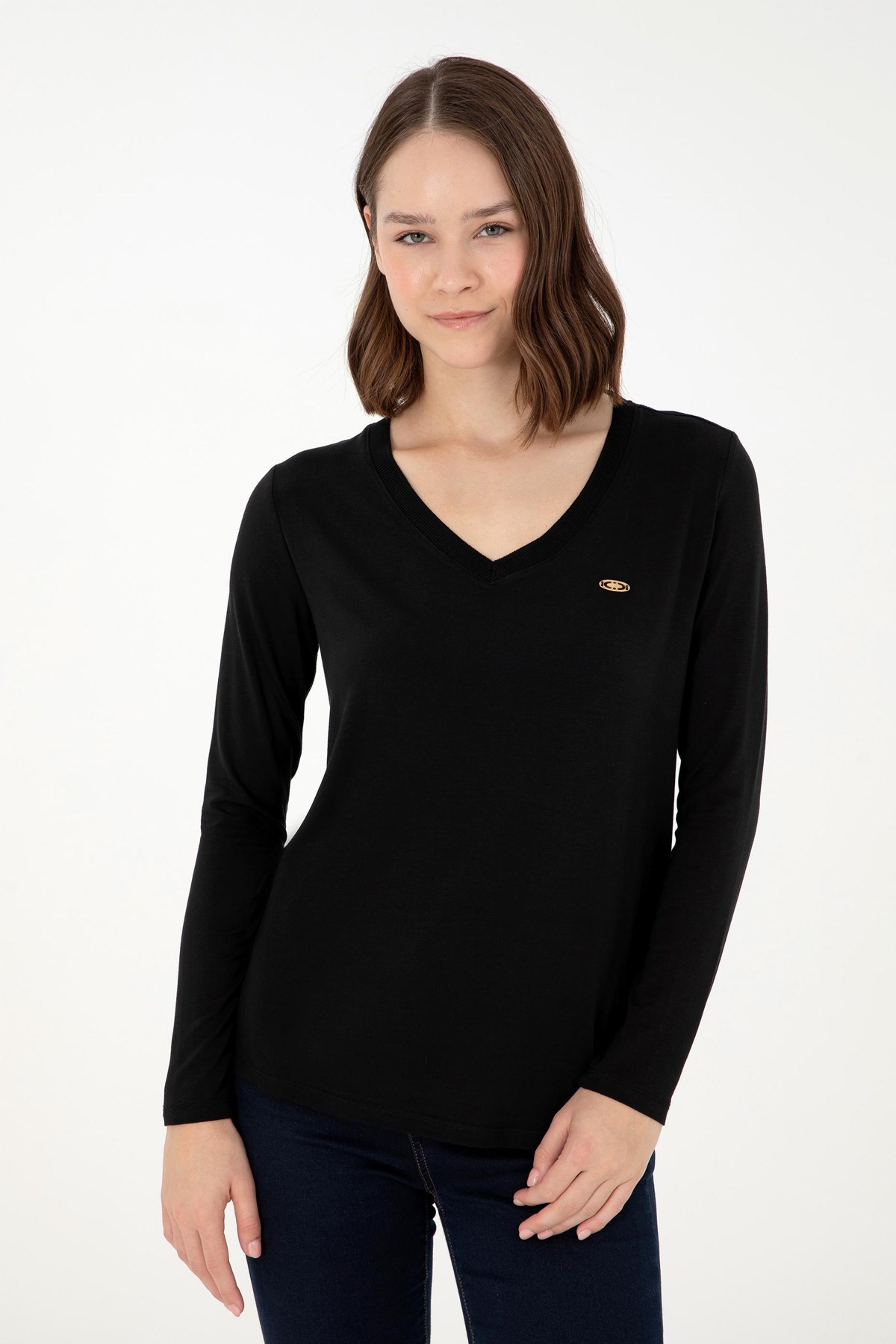 U.S. Polo Assn. Kadın Sweat 50289542-VR046 Siyah