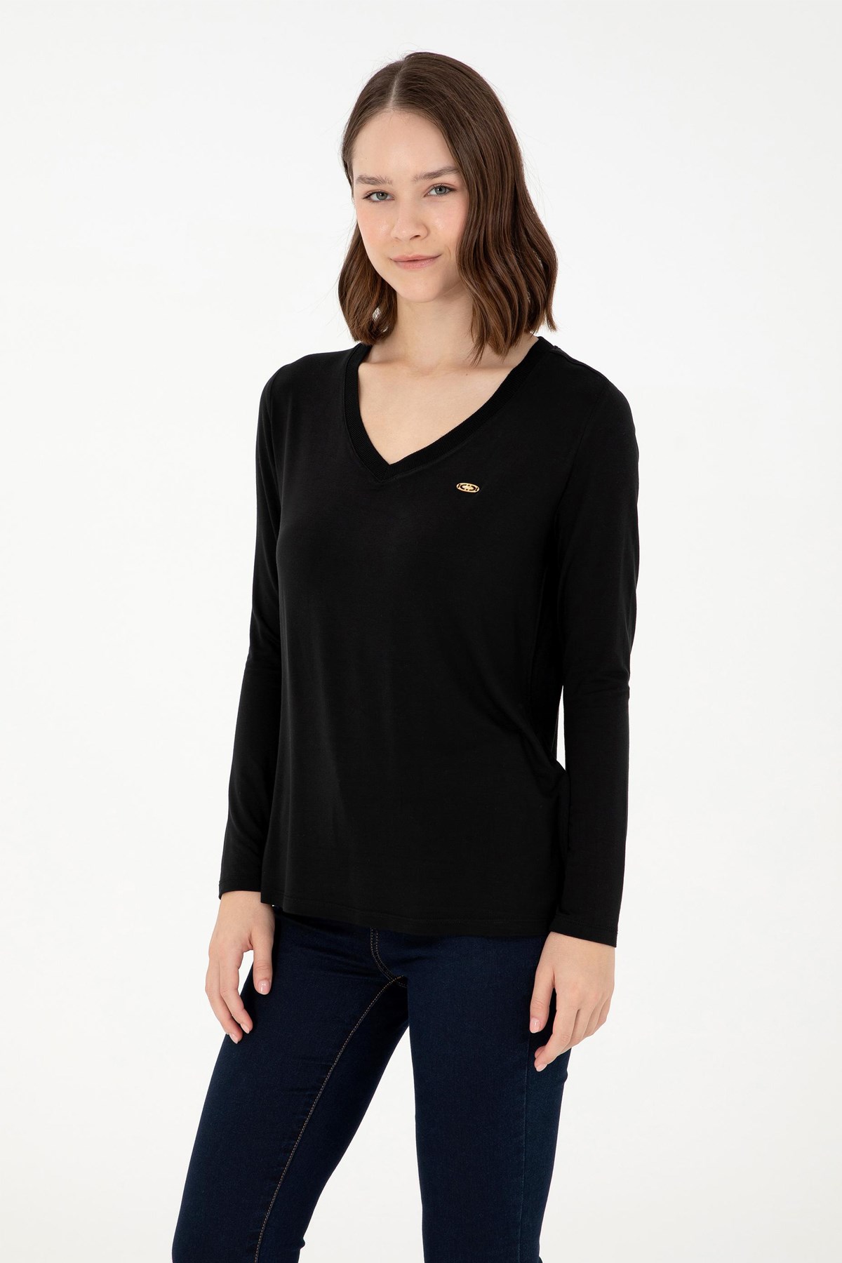 U.S. Polo Assn. Kadın Sweat 50289542-VR046 Siyah