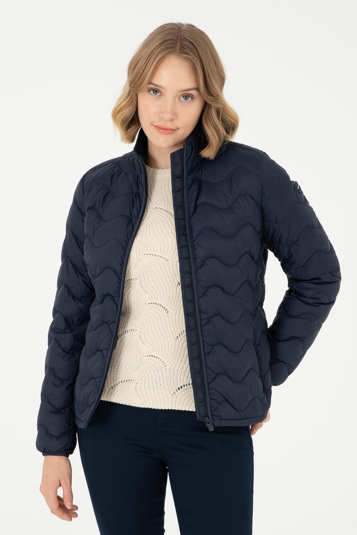 U.S. Polo Assn. Kadın Mont 50289553-VR033 Lacivert