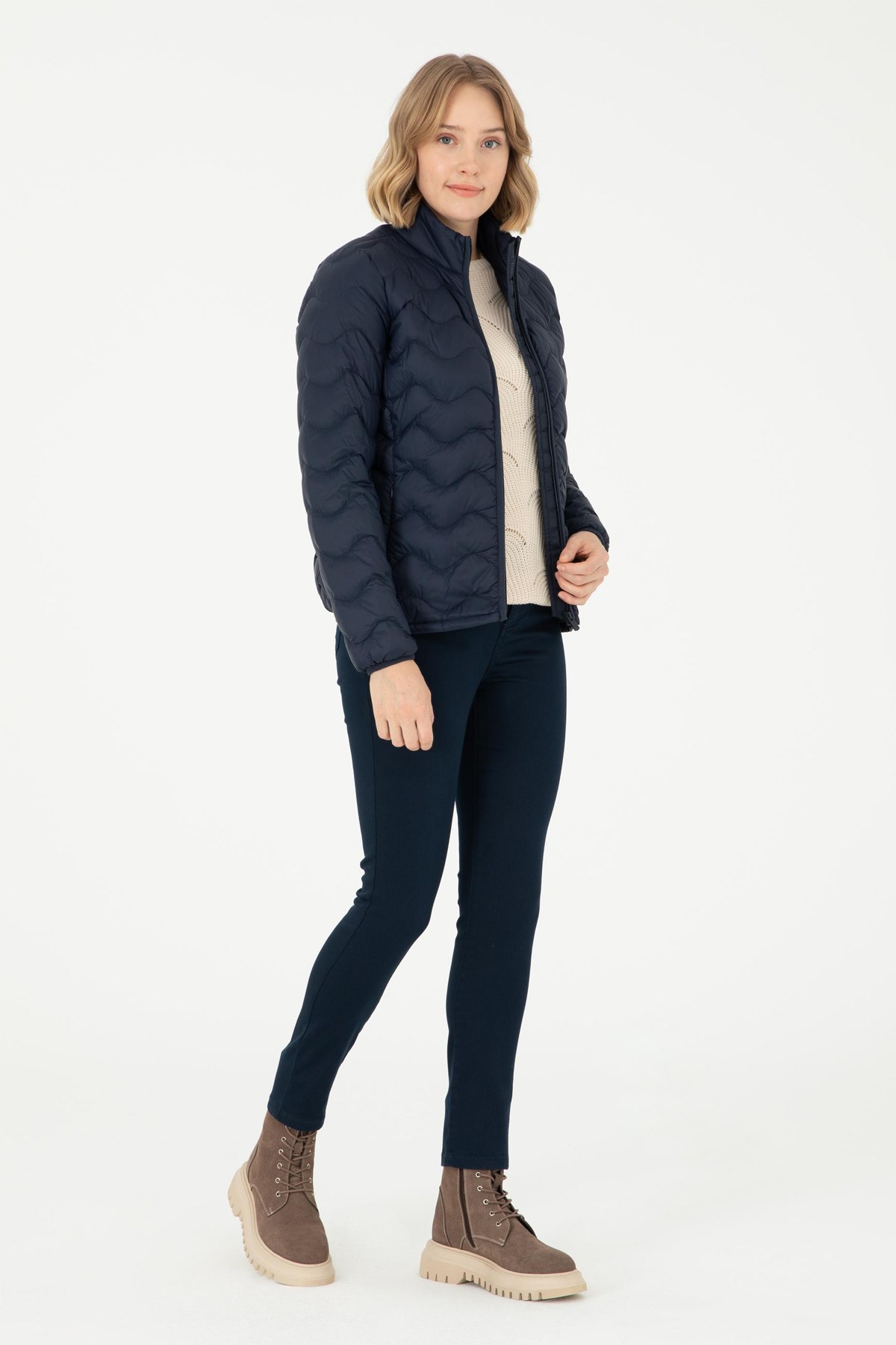 U.S. Polo Assn. Kadın Mont 50289553-VR033 Lacivert