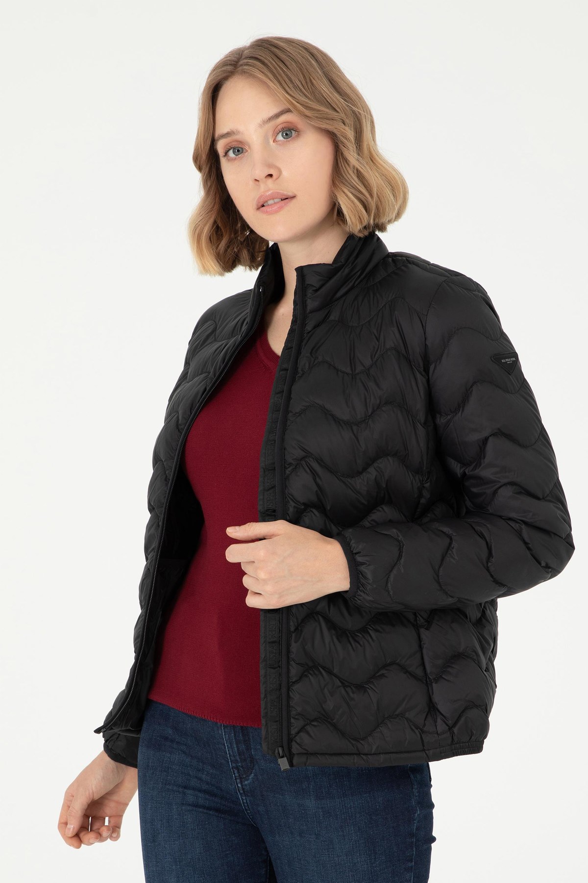 U.S. Polo Assn. Kadın Mont 50289553-VR046 Siyah