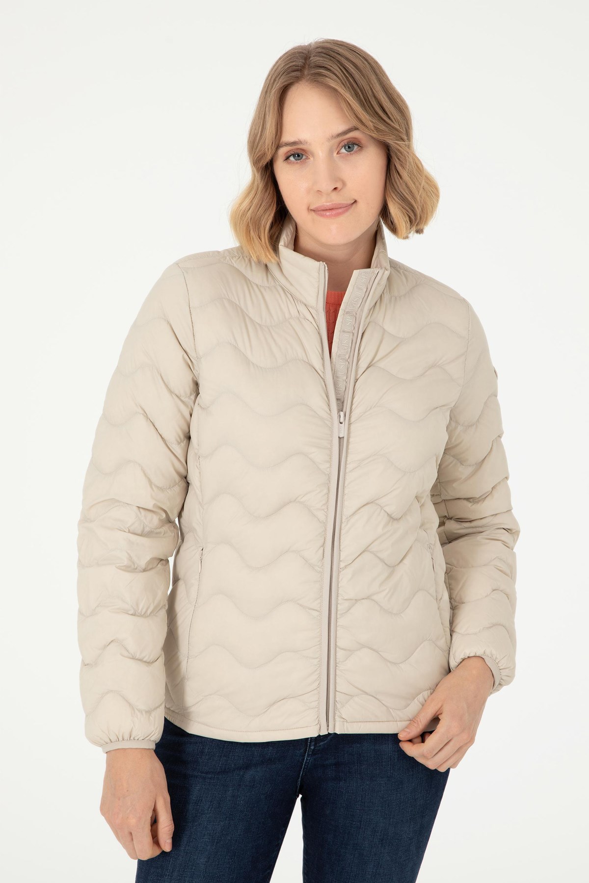 U.S. Polo Assn. Kadın Mont 50289553-VR071 Bej