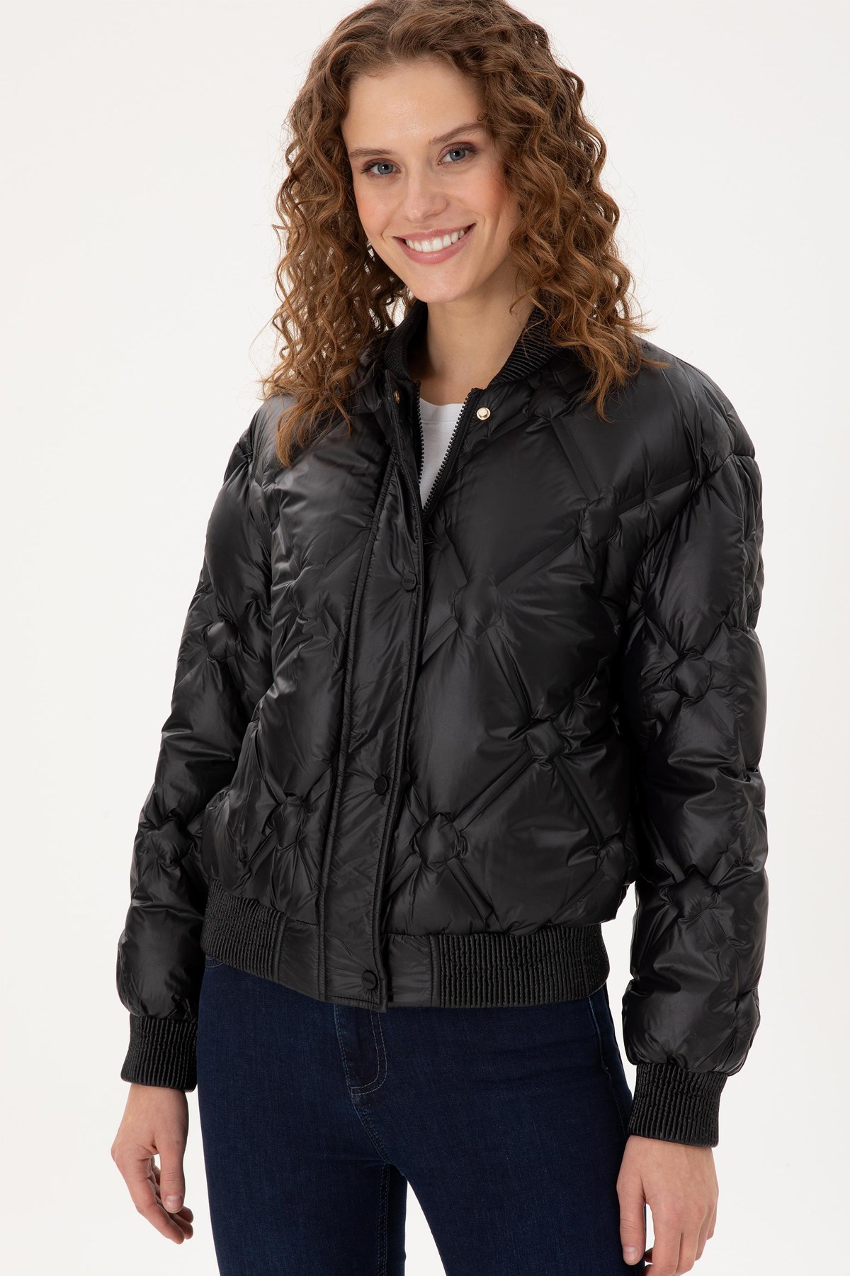 U.S. Polo Assn. Kadın Mont 50289590-VR046 Siyah