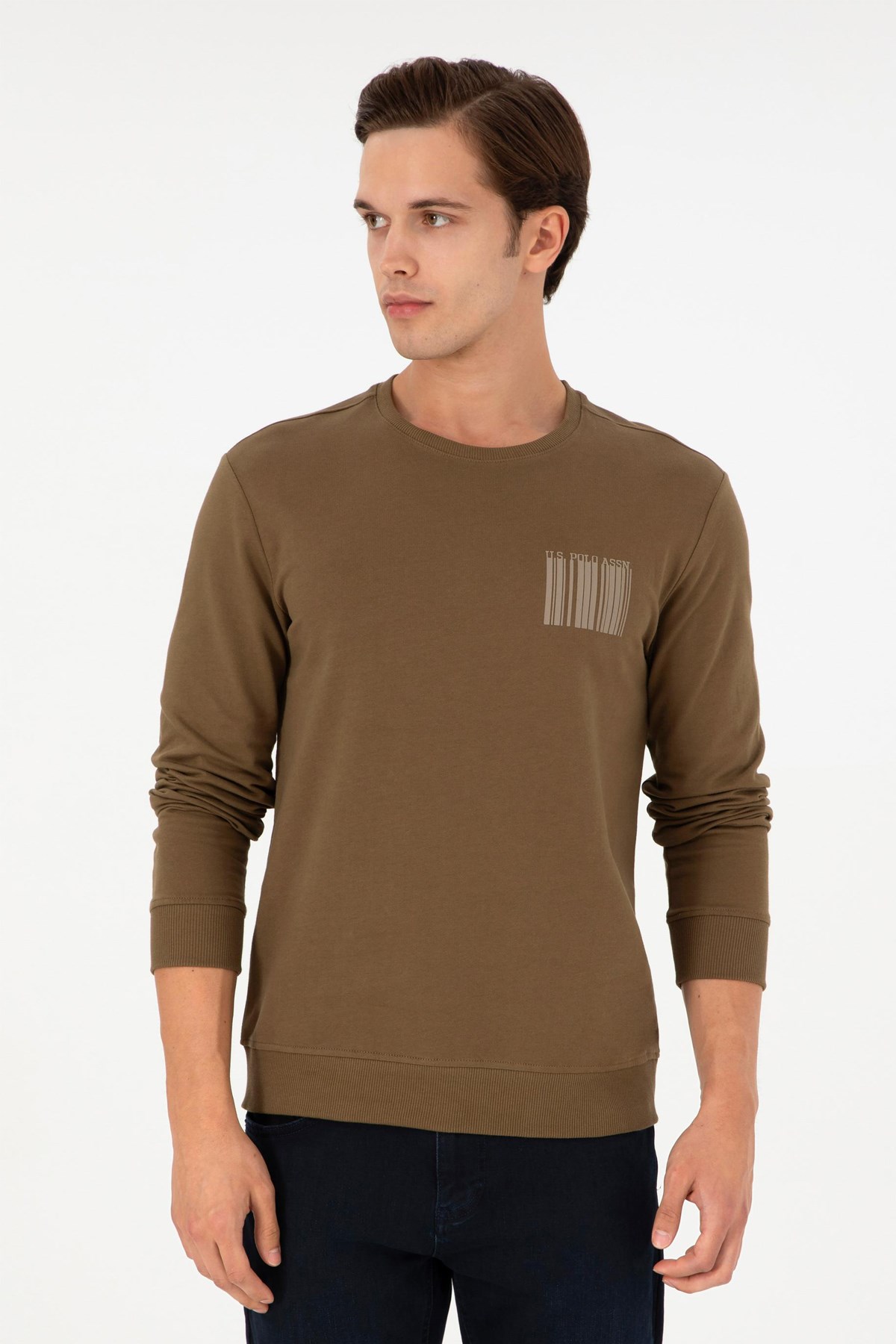 U.S. Polo Assn. Erkek Sweat 50290252-VR027 Haki