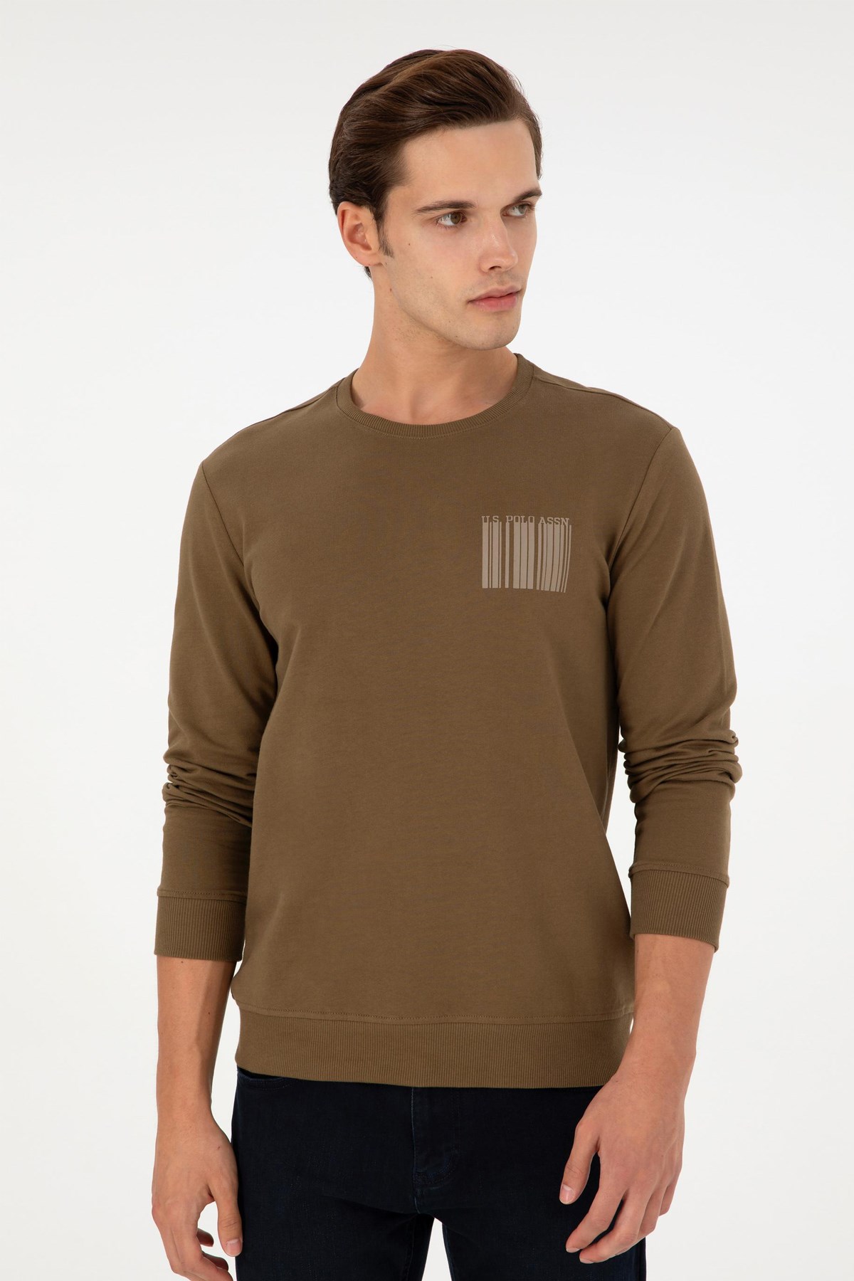 U.S. Polo Assn. Erkek Sweat 50290252-VR027 Haki