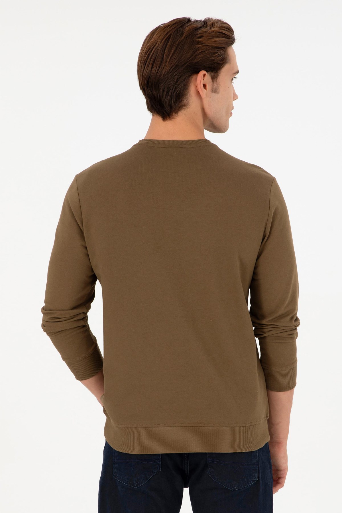 U.S. Polo Assn. Erkek Sweat 50290252-VR027 Haki
