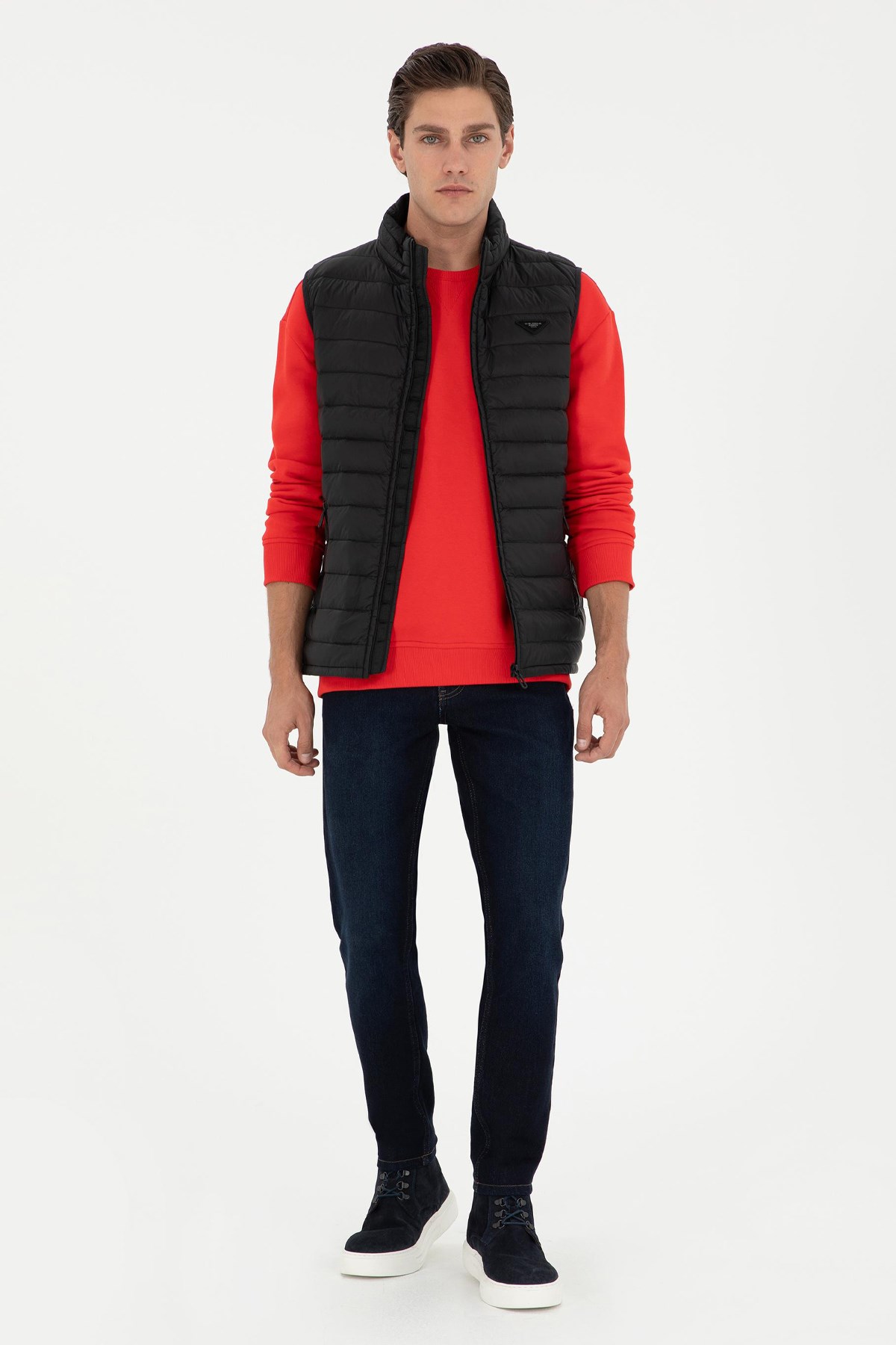 U.S. Polo Assn. Erkek Yelek 50290793-VR046 Siyah
