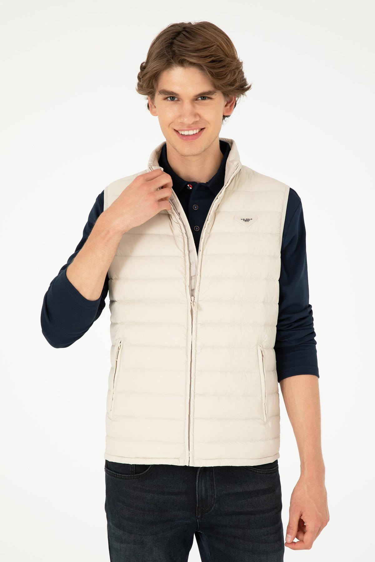 U.S. Polo Assn. Erkek Yelek 50290793-VR049 Bej
