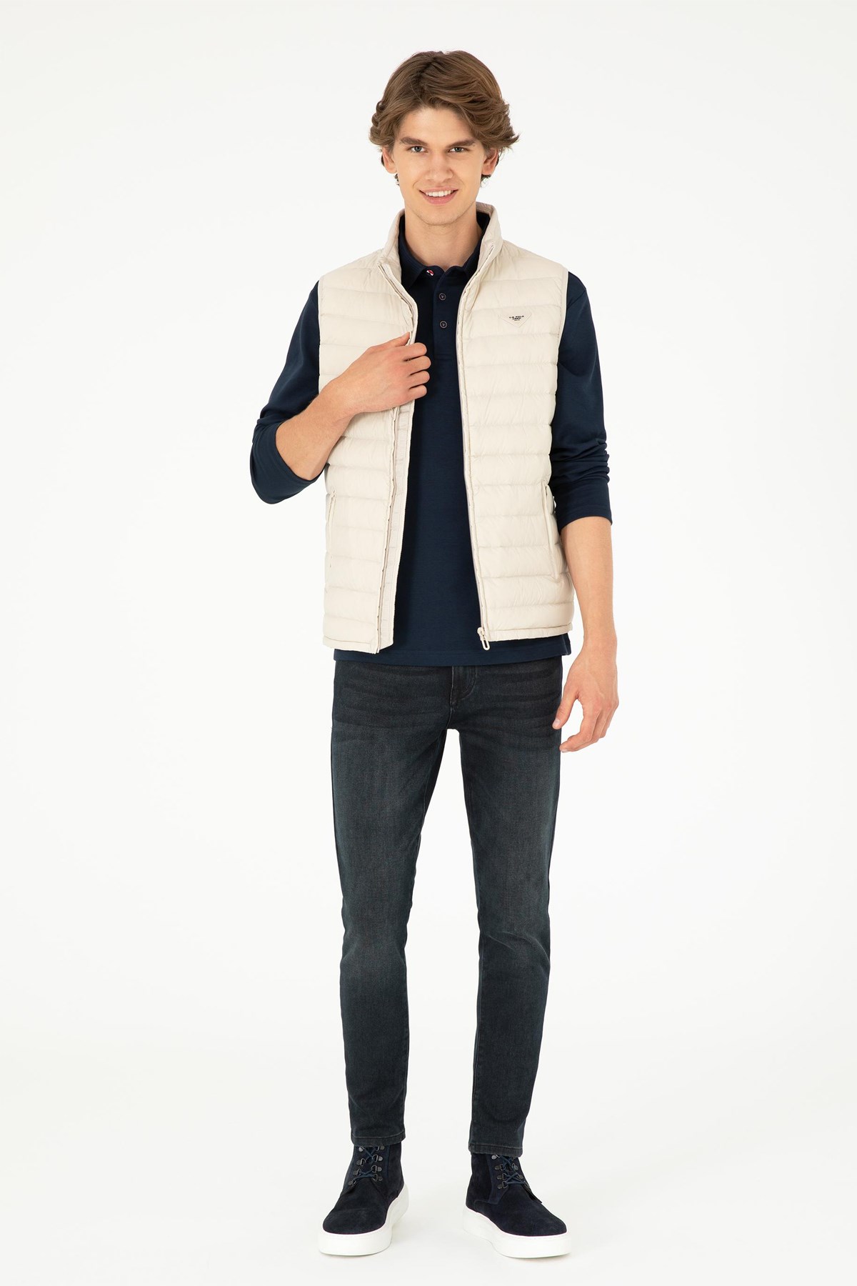 U.S. Polo Assn. Erkek Yelek 50290793-VR049 Bej