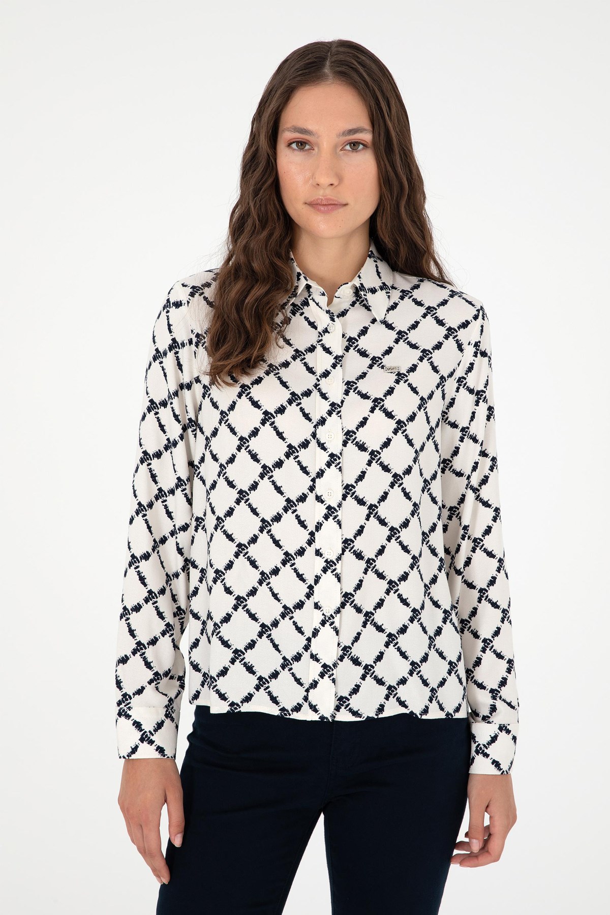 U.S. Polo Assn. Kadın Gömlek 50291104-VR033 Lacivert