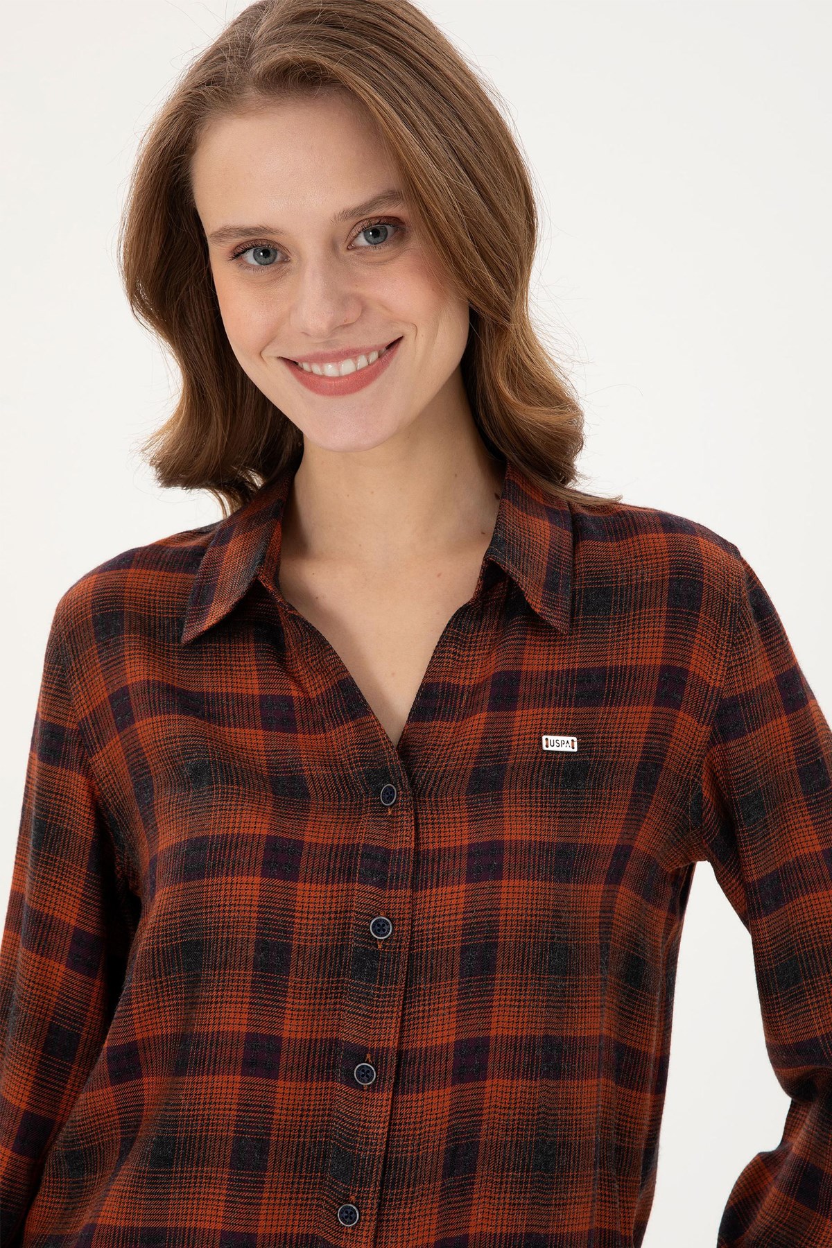 U.S. Polo Assn. Kadın Gömlek 50291117-VR031 Turuncu