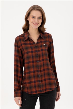 U.S. Polo Assn. Kadın Gömlek 50291117-VR031 Turuncu