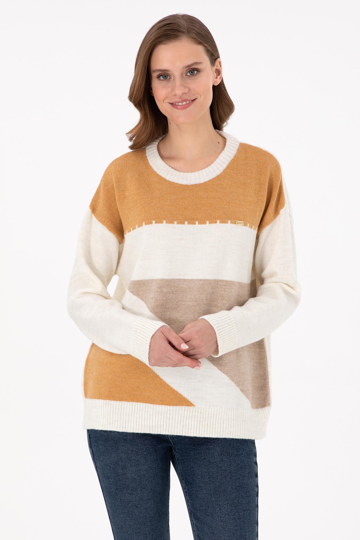 U.S. Polo Assn. Kadın Kazak 50291575-VR122 Sarı