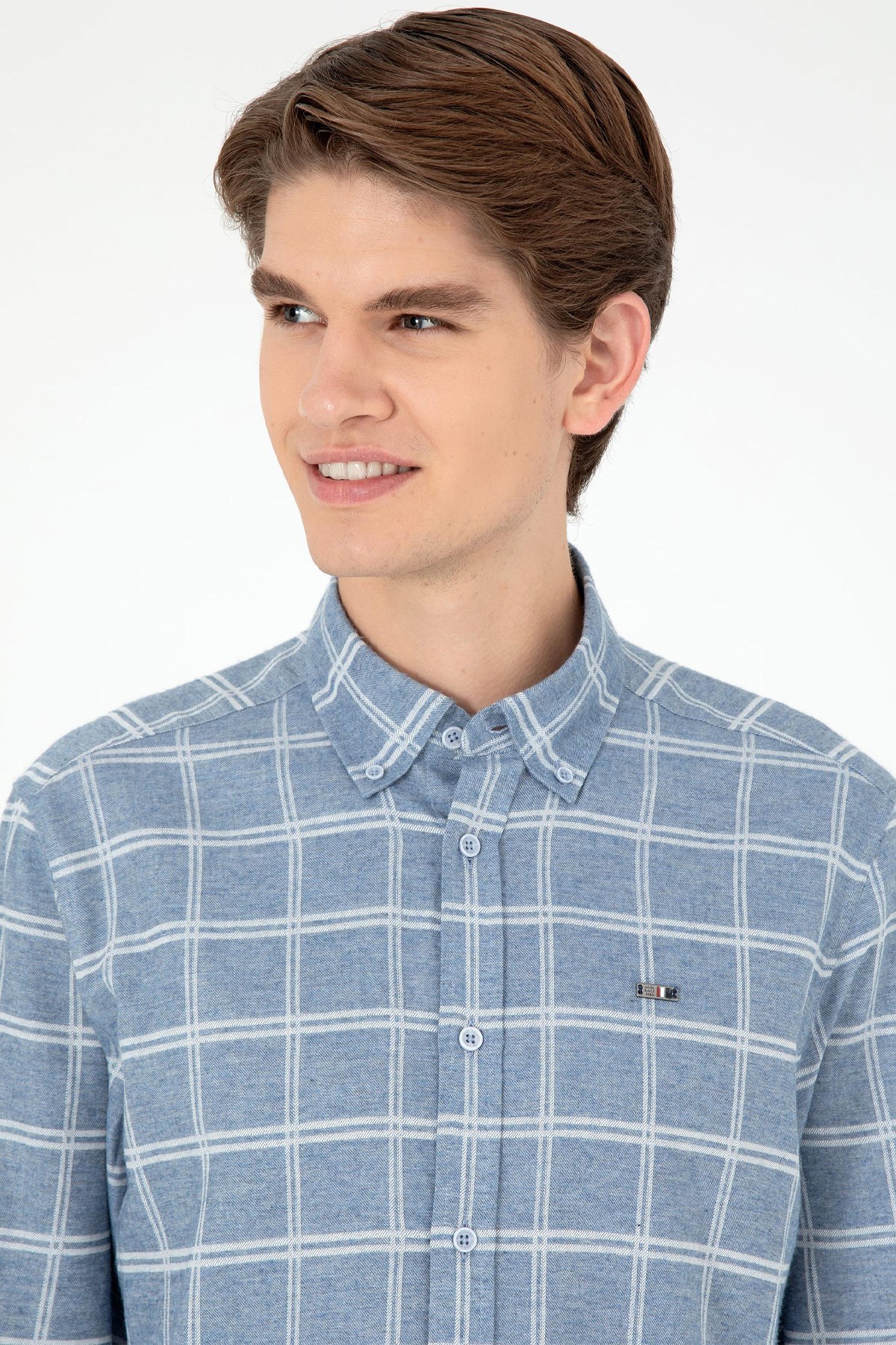 U.S. Polo Assn. Erkek Gömlek 50292288-VR003 Mavi