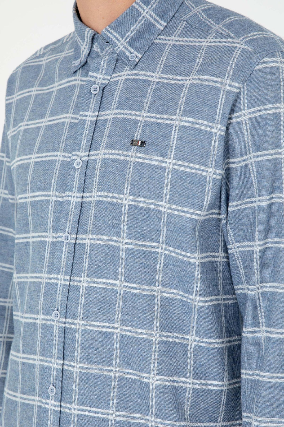 U.S. Polo Assn. Erkek Gömlek 50292288-VR003 Mavi