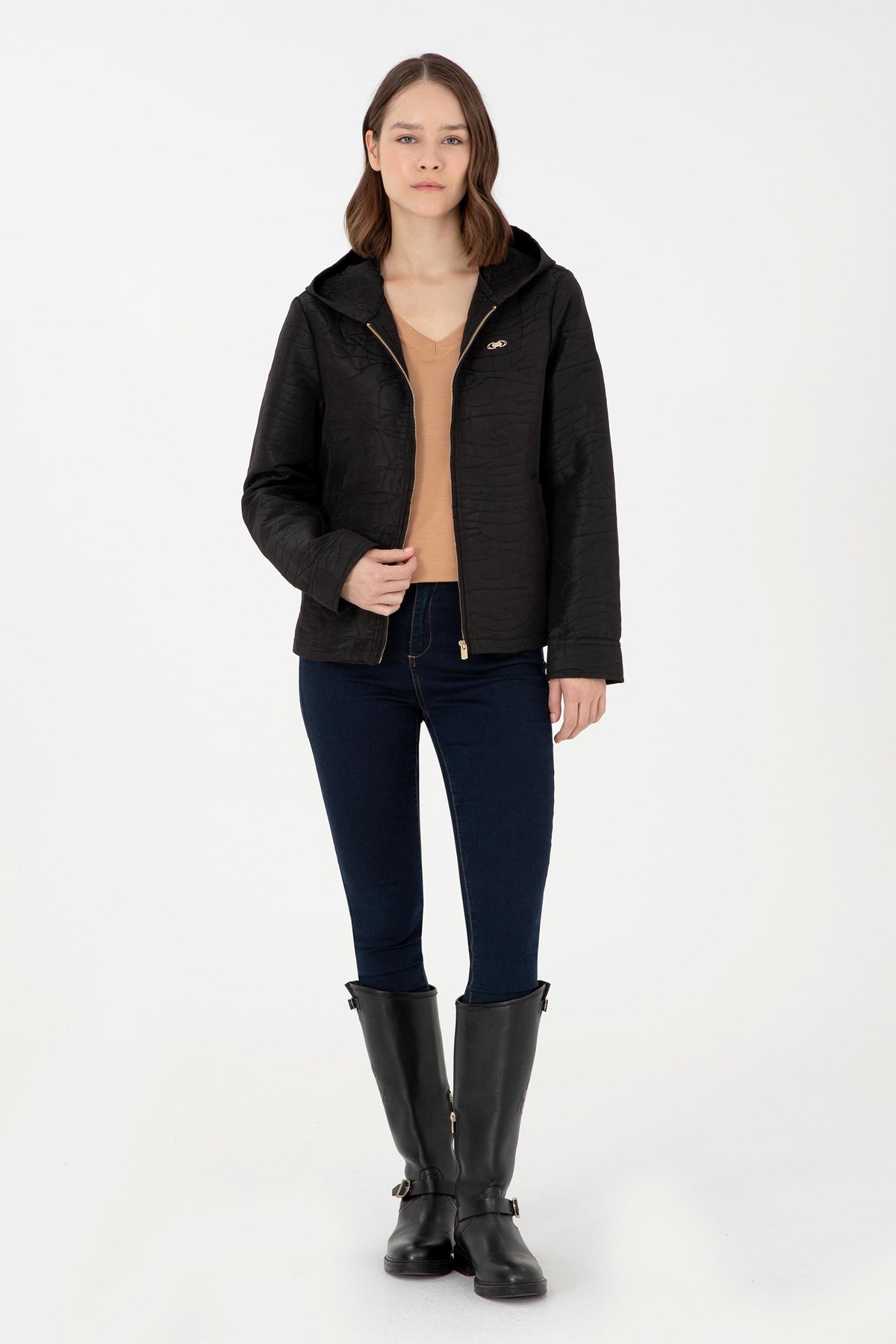 U.S. Polo Assn. Kadın Mont 50292333-VR046 Siyah