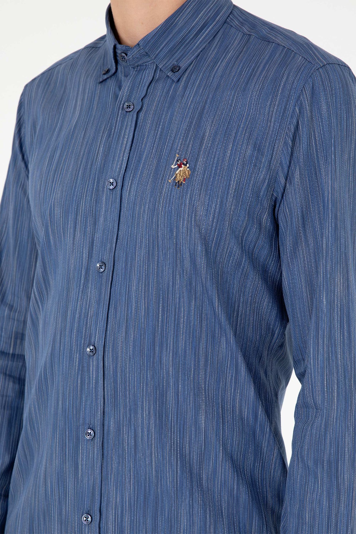 U.S. Polo Assn. Erkek Gömlek 50292418-VR212 Mavi