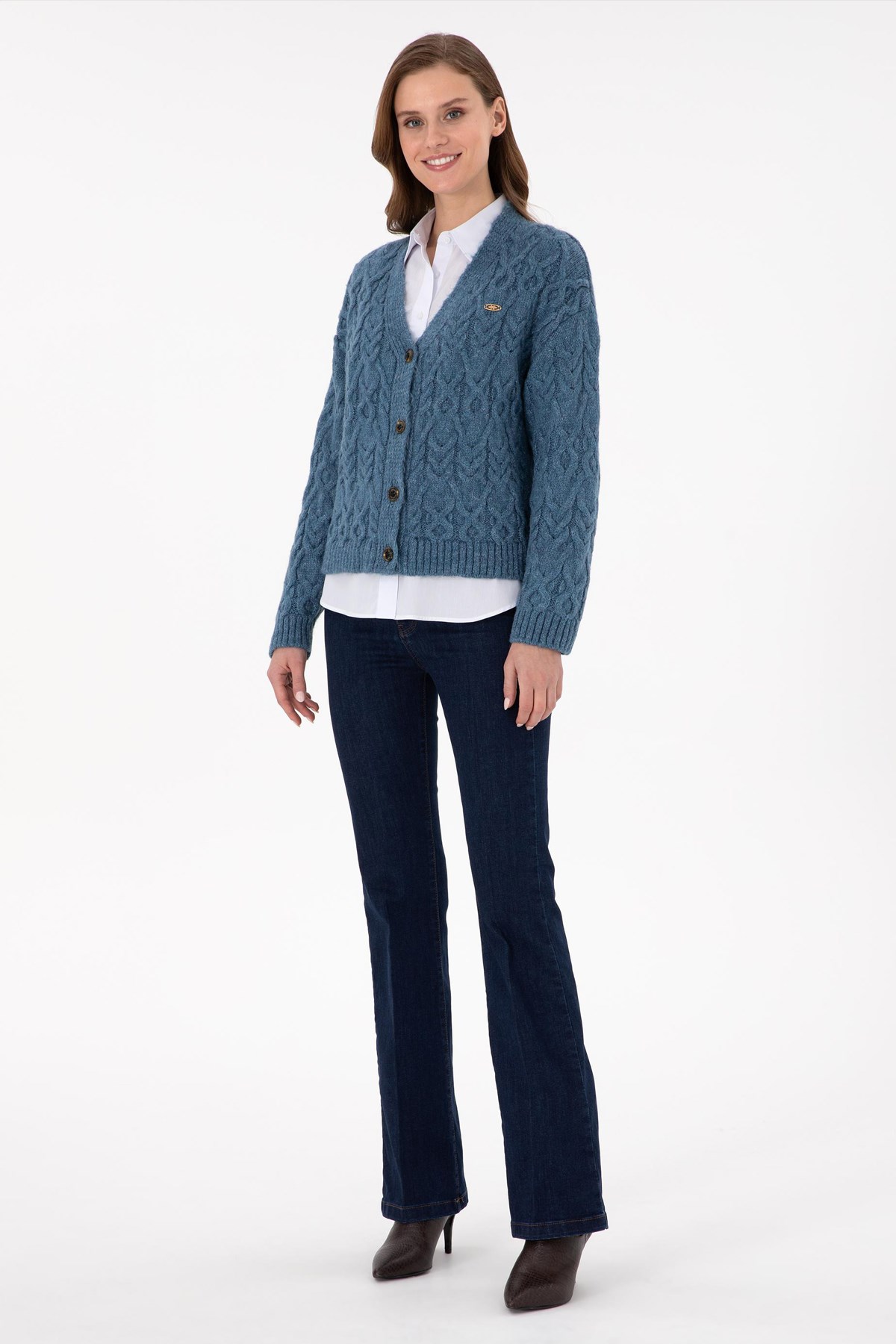 U.S. Polo Assn. Kadın Hırka 50293020-VR032 Mavi